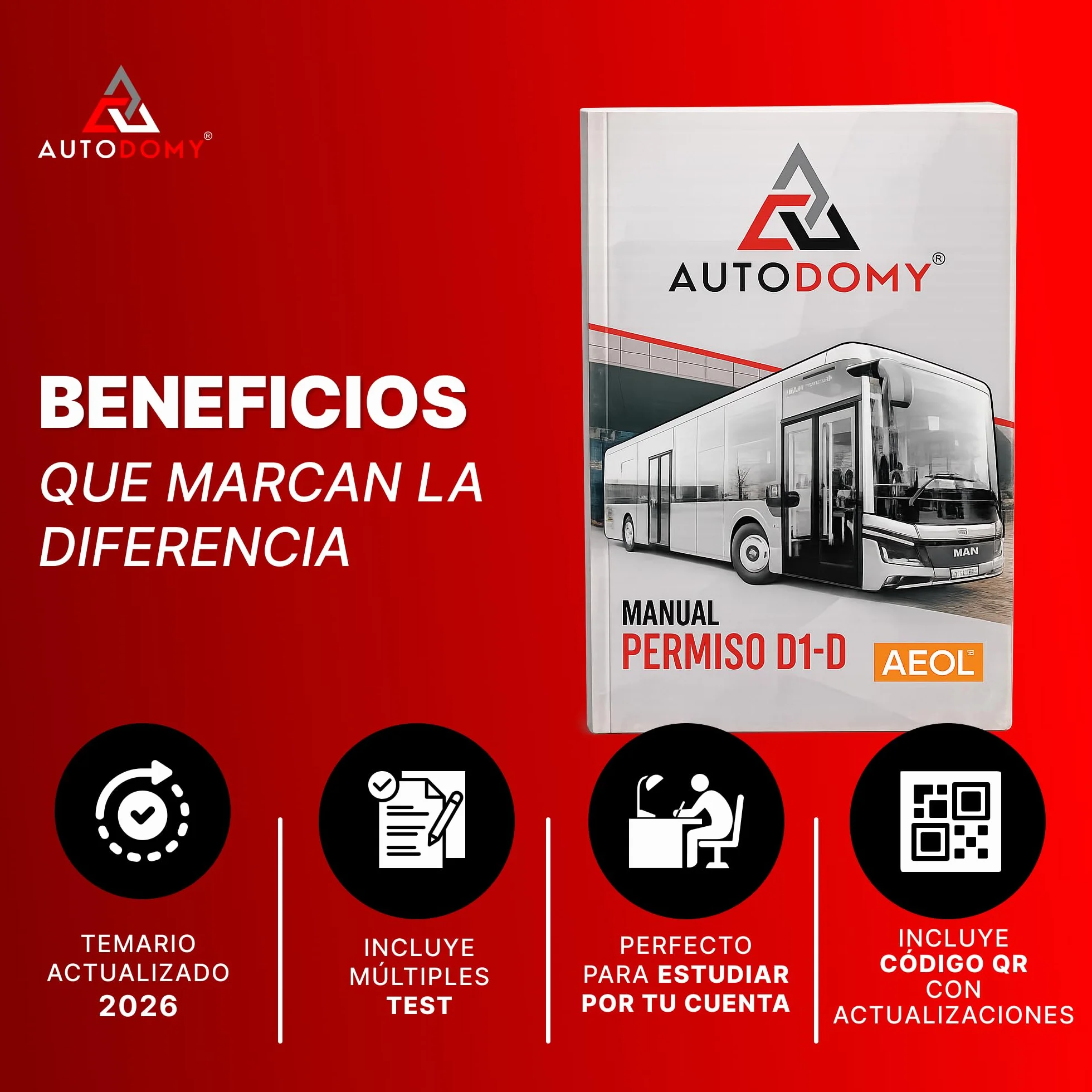 Autodomy AEOL Manual Permiso D-D1 Autobús Actualizado 2026