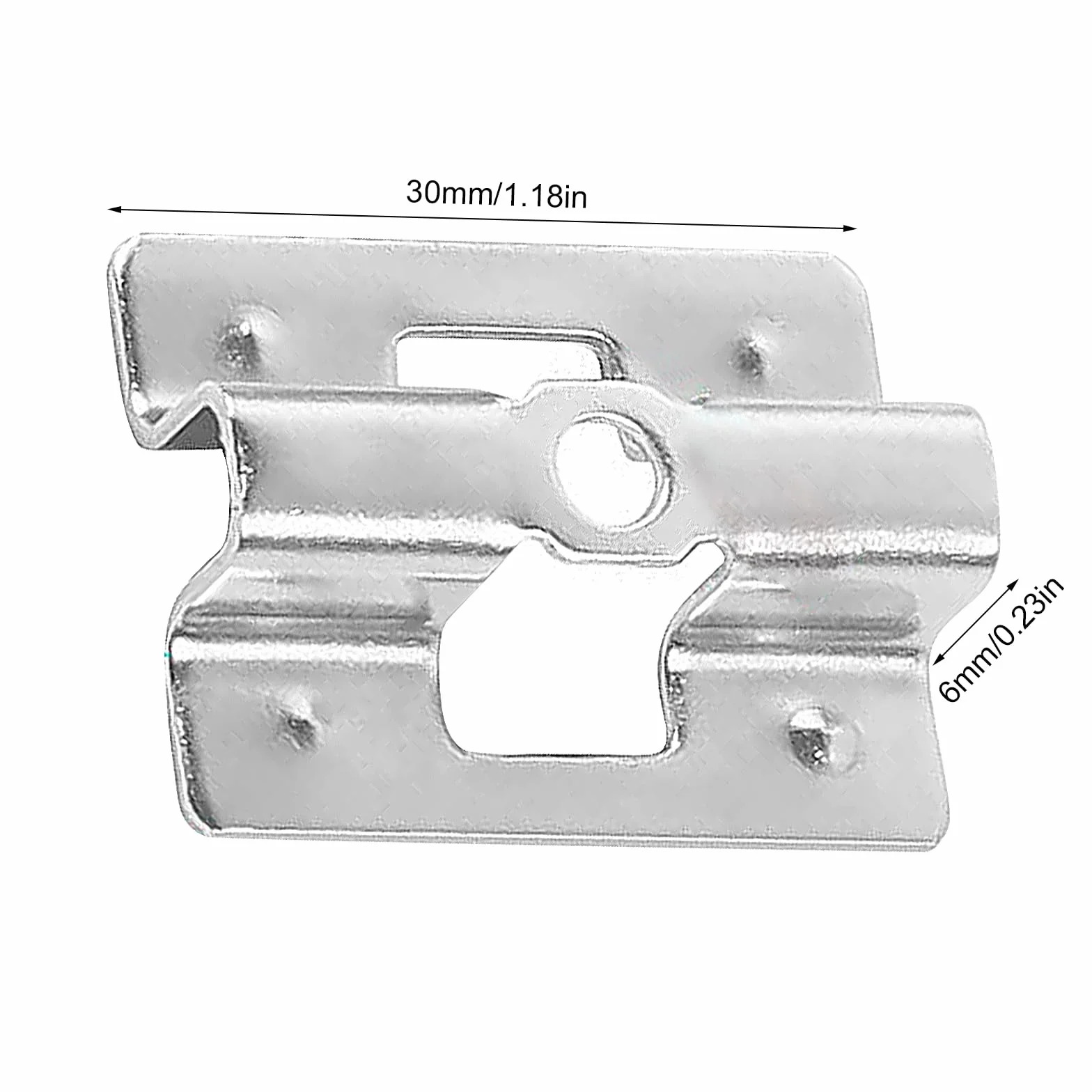 100 clips de patio de acero inoxidable con tornillos, clips WPC de acero inoxidable, 6-9 mm, estantes WPC, clips de fijación para cierre inferior de madera de bambú (8 mm)