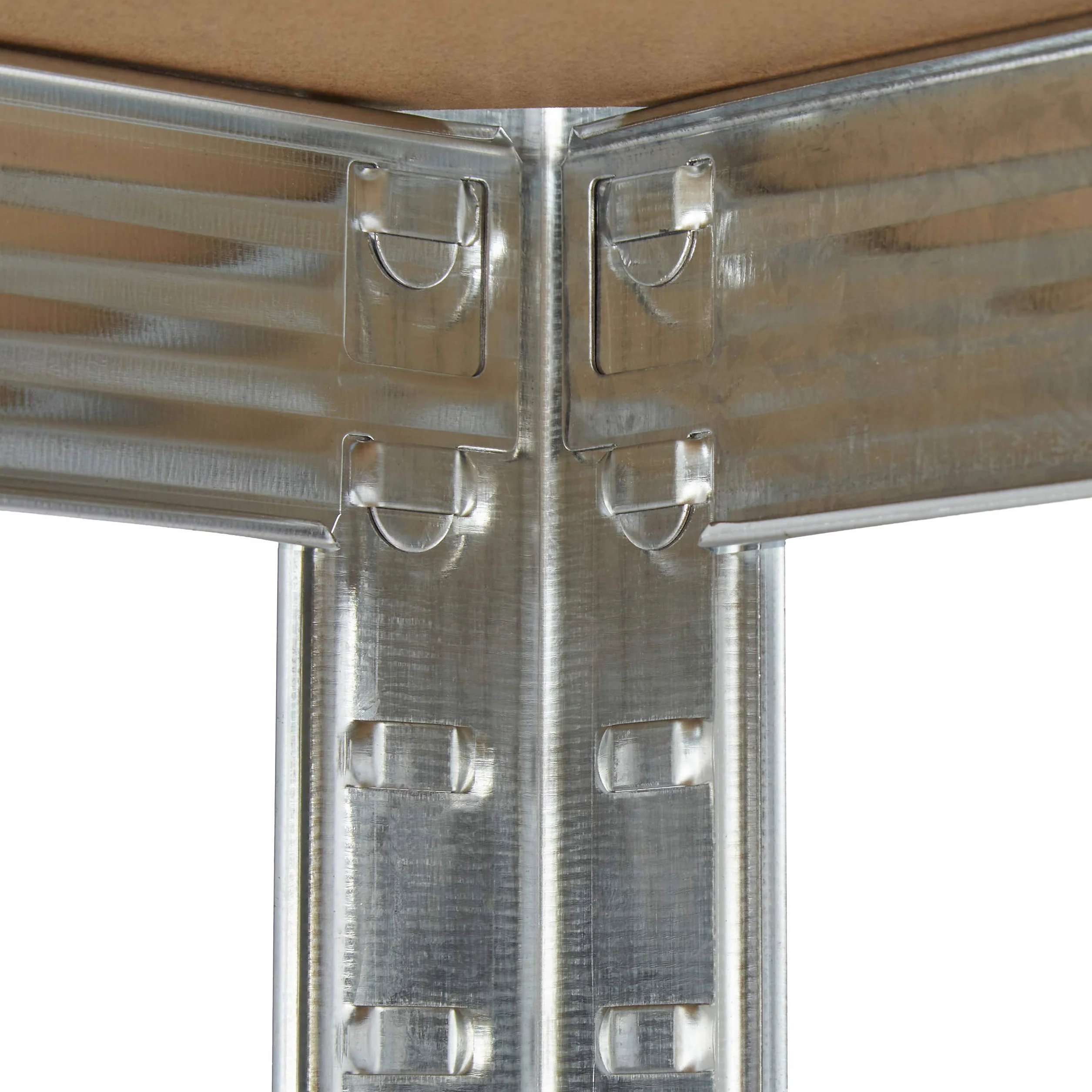 Relaxdays Estantería Galvanizada para Carga Pesada, hasta 875kg, 150x75x30 cm, 5 Baldas, Encaje, Acero, Sótano, Plateado