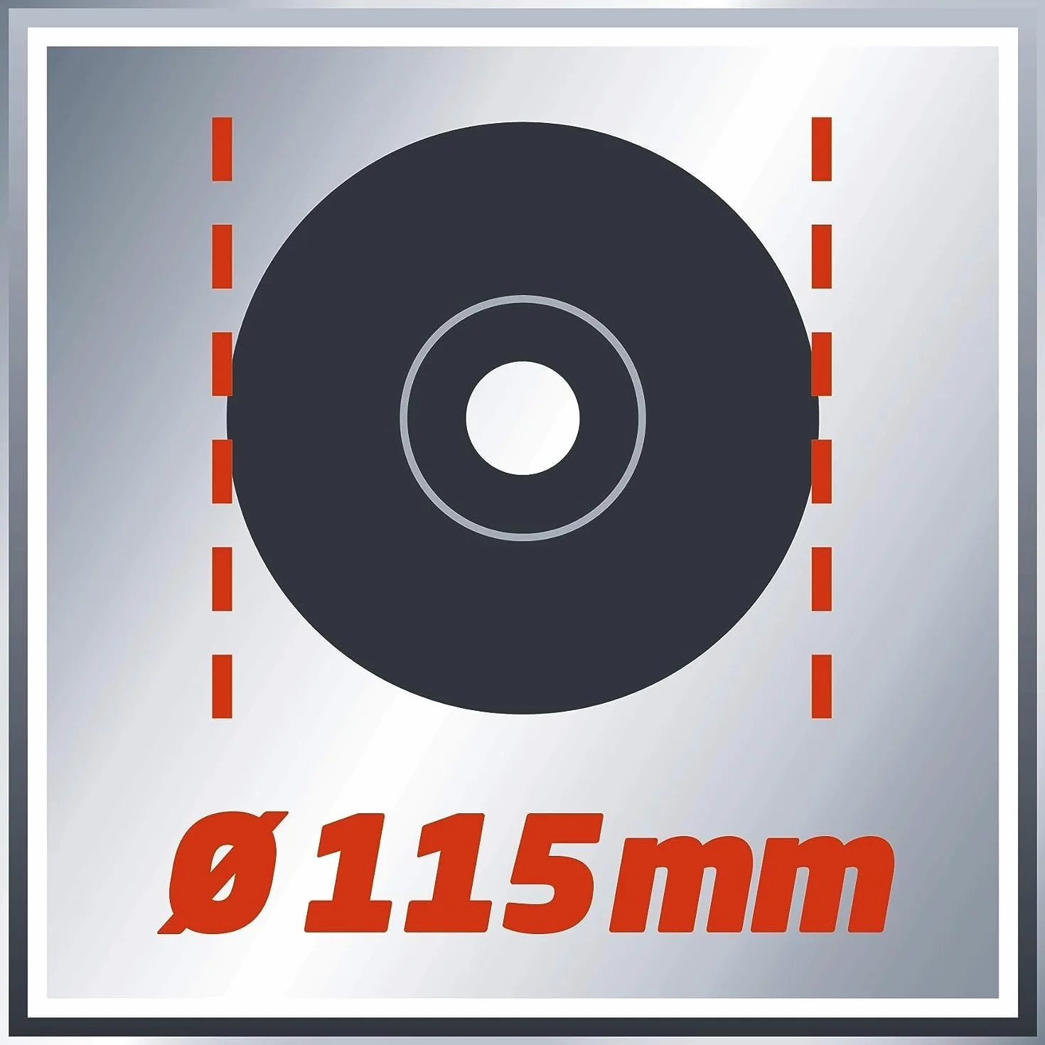 Einhell Amoladora angular TC-AG 115 (500 W, 12000 min.-1 velocidad, disco-Ø de 115mm, protector de disco, bloqueo de husillo, cabezal de engranaje de aluminio plano)