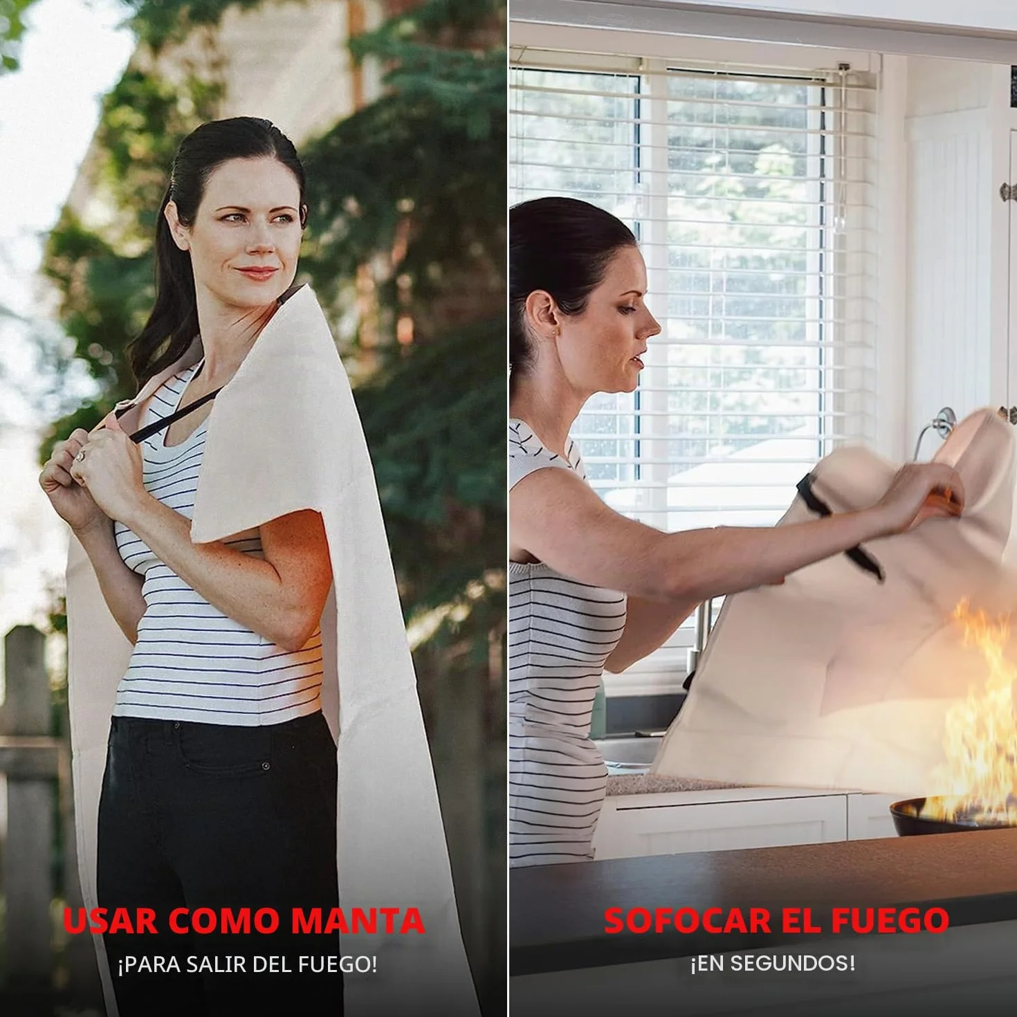 Prepared Hero Manta de Emergencia contra Incendios 40x40 Pulgadas Paquete de 2