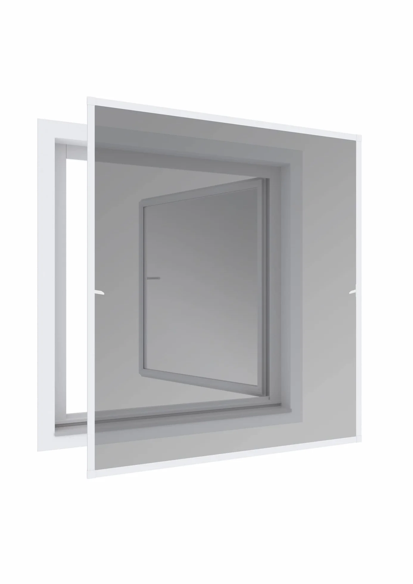 Windhager Mosquitera Marco Tensor Expert, mosquitera Marco de Aluminio para Ventanas 140 x 150 cm, Blanco, 04338
