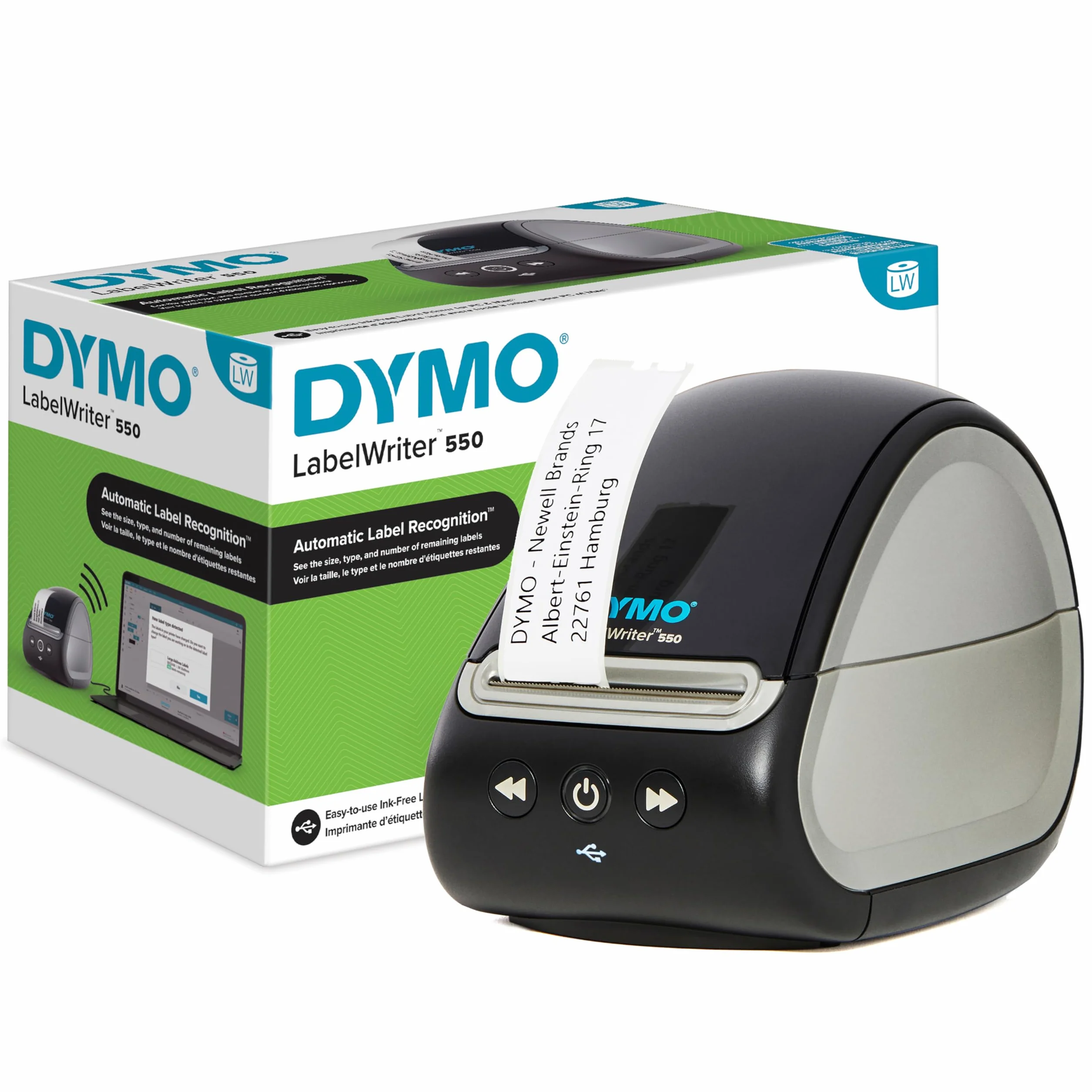 DYMO LabelWriter 550 Impresora de etiquetas térmica directa reconocimiento automático