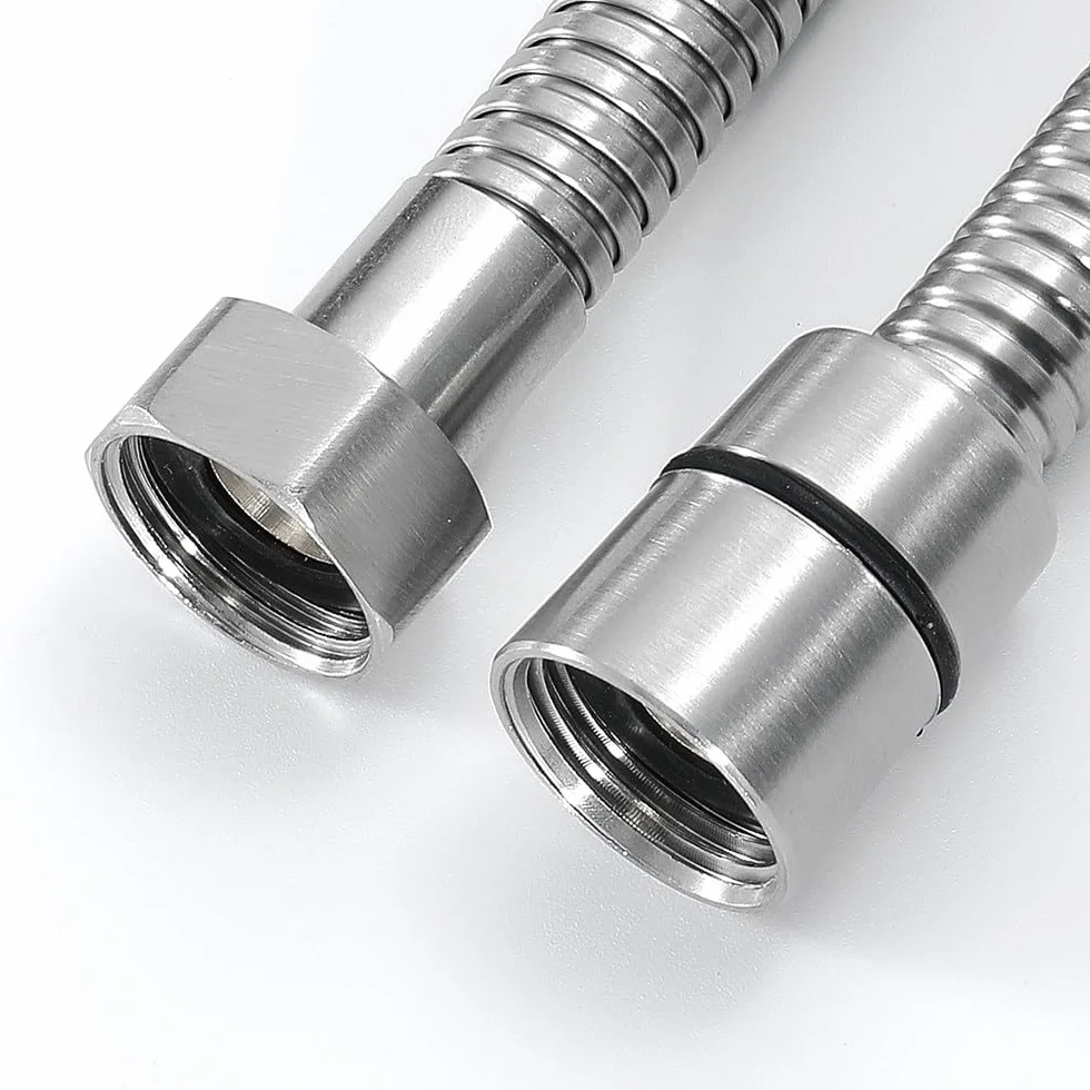 Manguera de ducha flexible de acero inoxidable de 1,5 m con tubo de ducha de repuesto universal antitorsión G1/2 pulgadas, a prueba de fugas y fácil de instalar