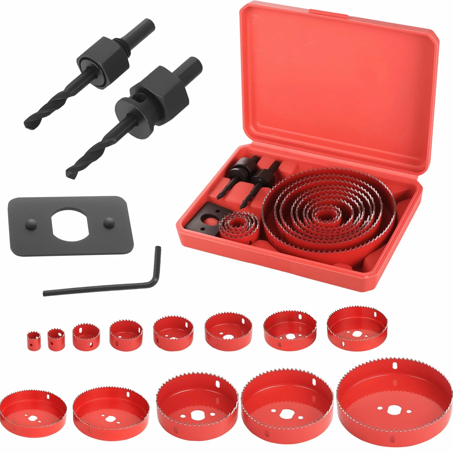 Coronas para Madera - Juego de 17 Piezas para Taladrar de 19 a 127 mm