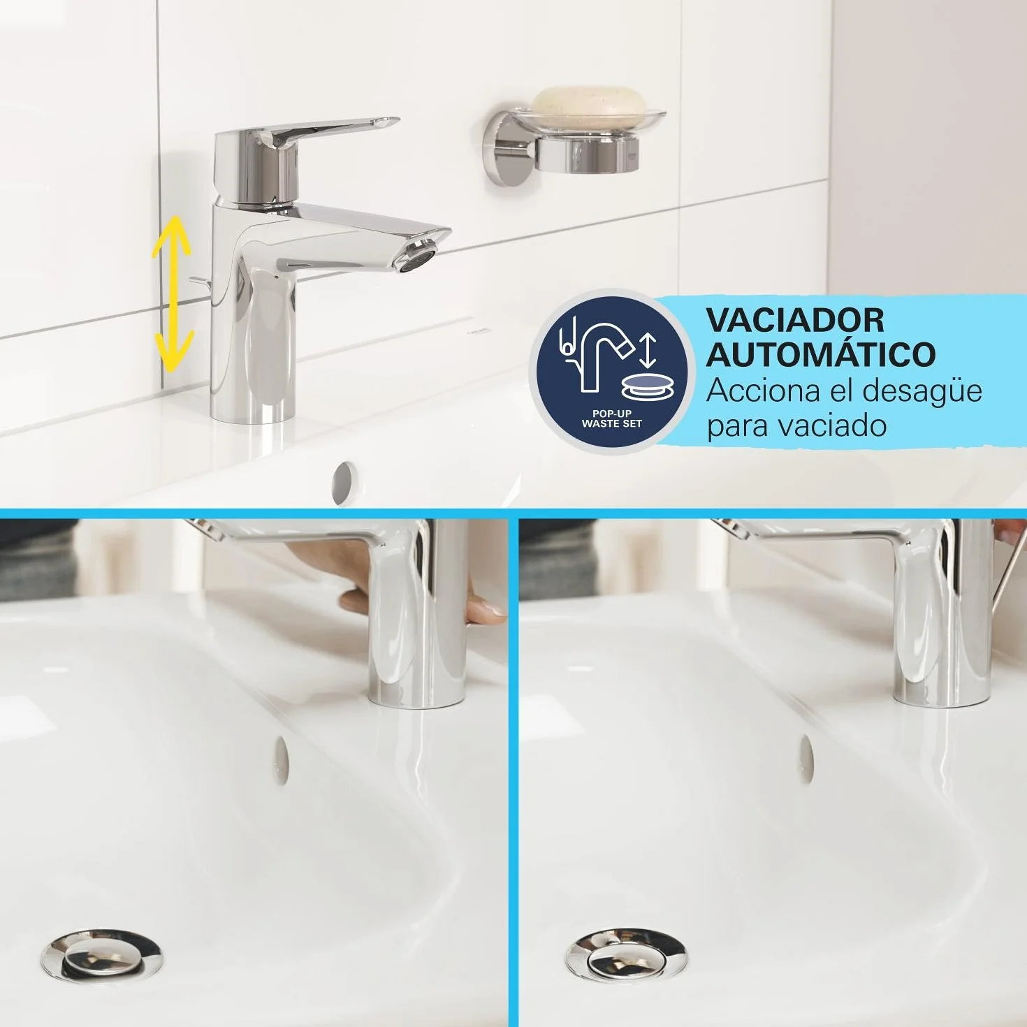 GROHE Swift Quickfix Grifo de bidé 1/2" Cromo