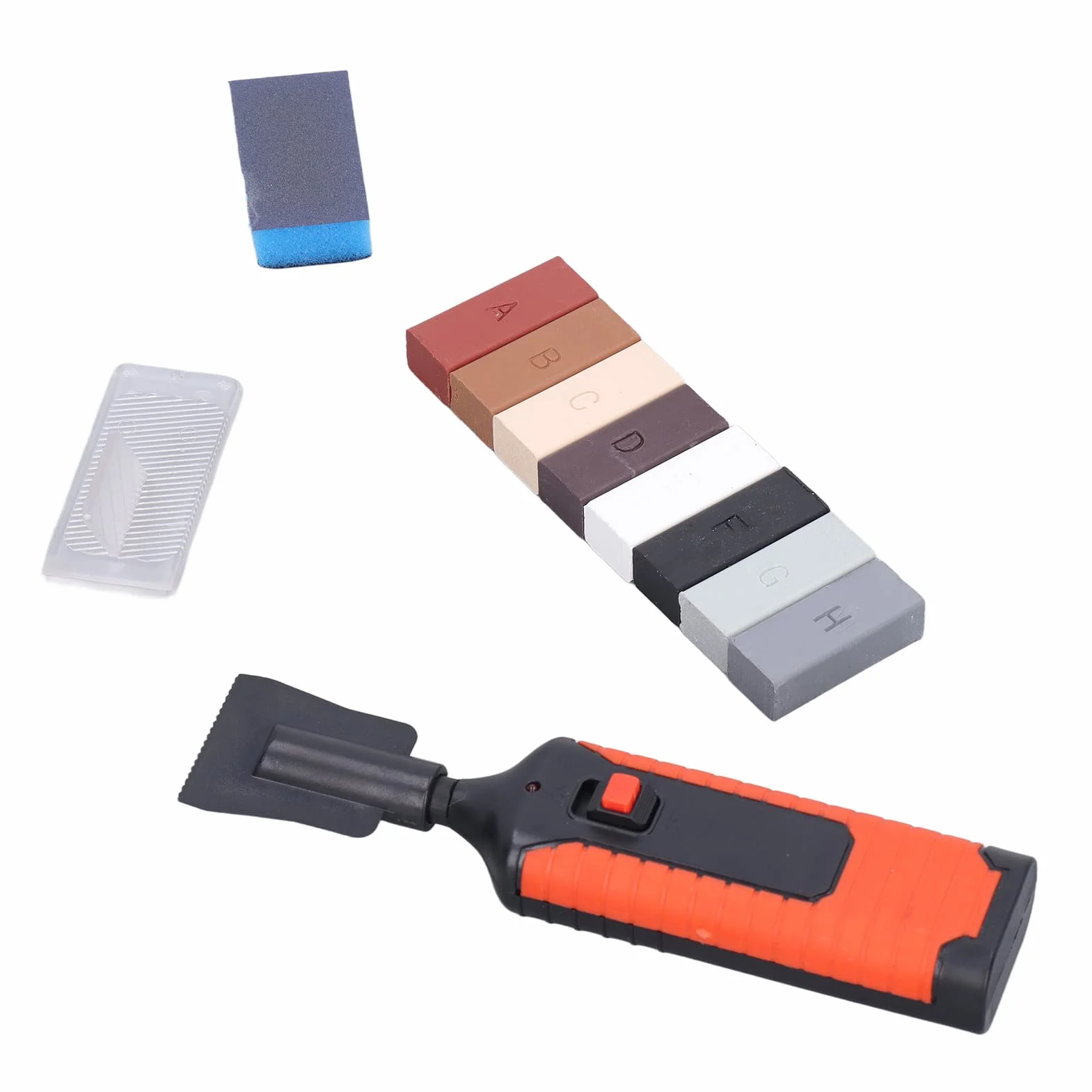 Juego de Bloques de Cera para Reparación de Azulejos con Bolígrafo Calefactor Eléctrico, Herramienta de Reparación de Azulejos de Cerámica con 8 Bloques de Colores, Kit de