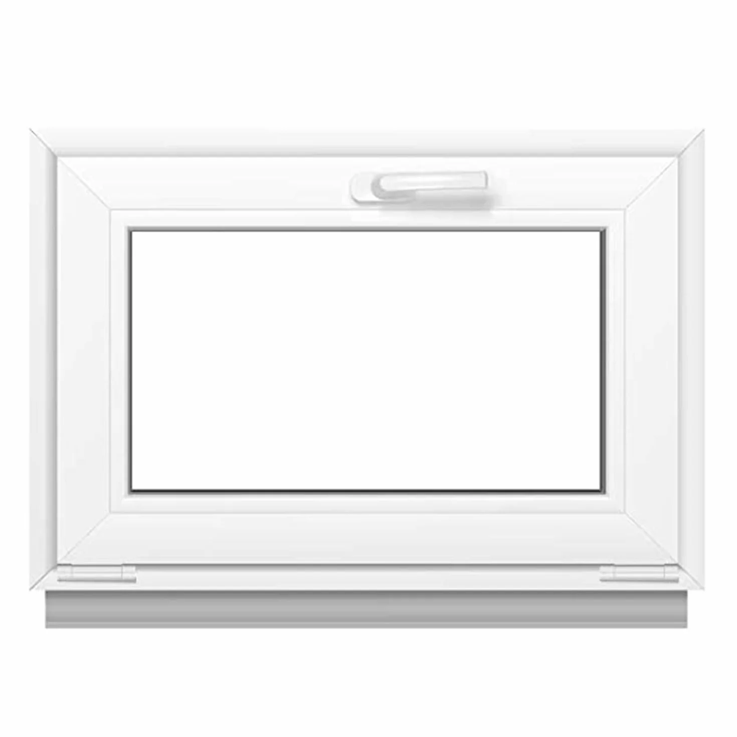 Ventana de plástico prémium de Komforta – basculante, color blanco, 1150 x 400 mm – Ventana de garaje/cobertizo de jardín, doble función de inclinación, ventana y sótano