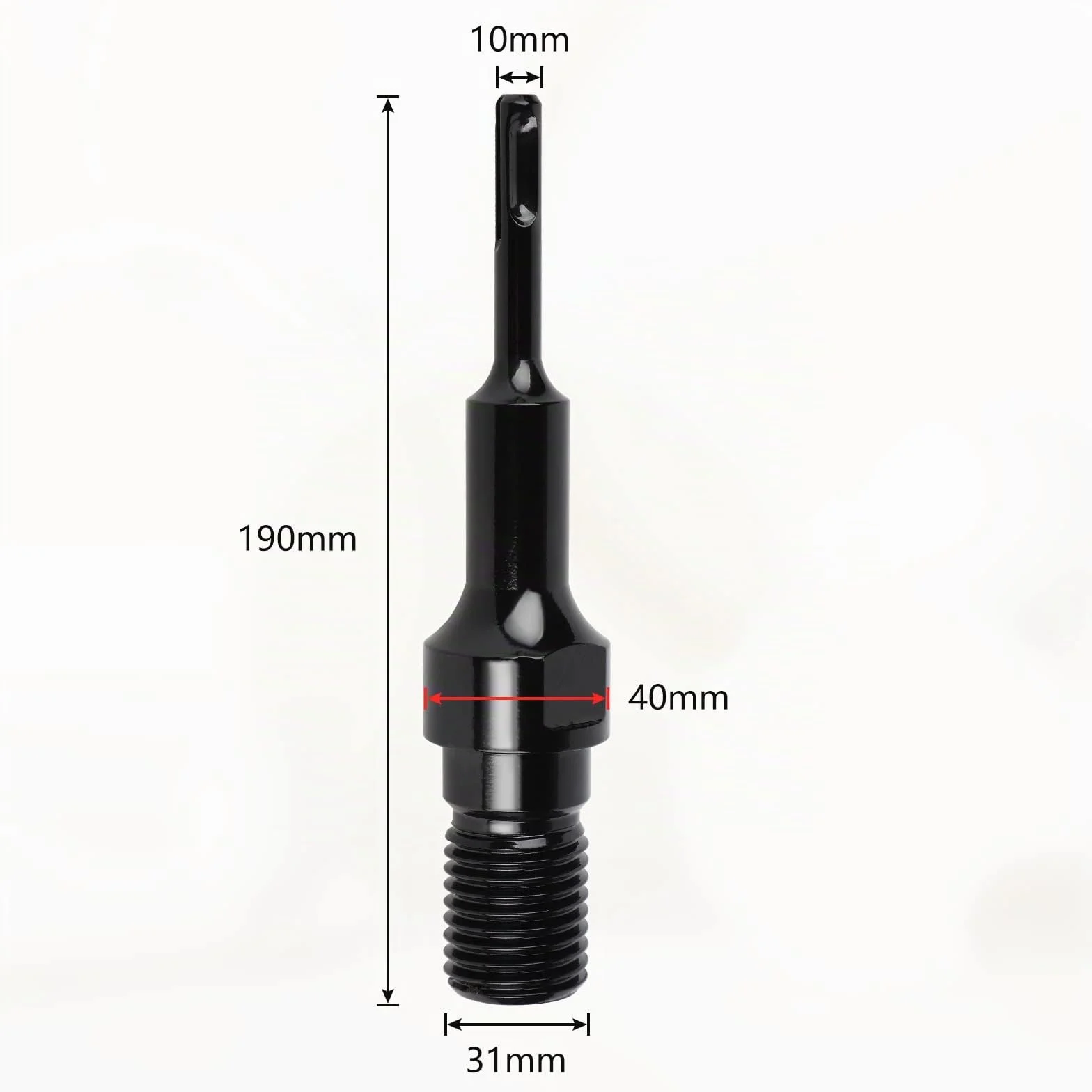 CPROSP - Corona de diamante para zanahoria (diámetro 68 mm, 1 ¼ de pulgada UNC con adaptador SDS PLUS, L 420 mm, para zanahorias en hormigón, hormigón armado, mampostería y piedra