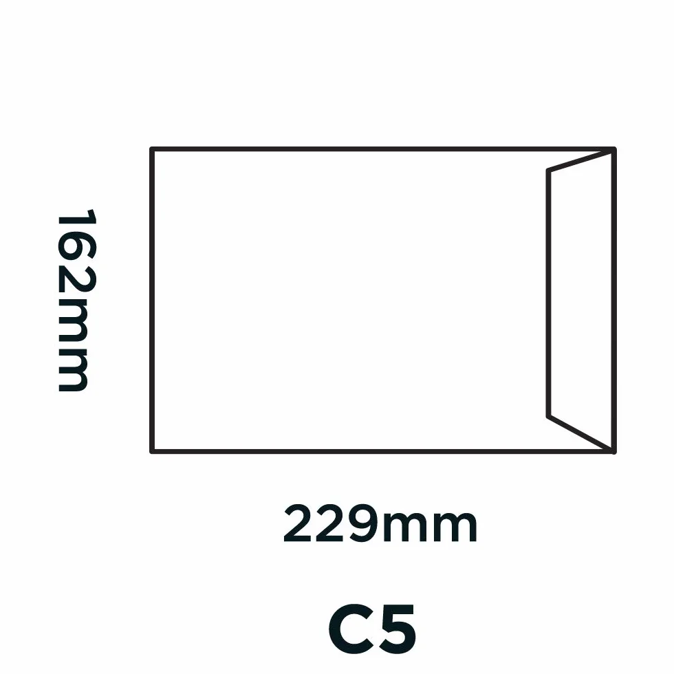 Blake Everyday | sobres C5 (22.9 x 16.2cm) | 50 unidades | 90 g/m² | certifcado PEFC y sostenible | sobres blancos autoadhesivos | para papelería y manualidades | modelo 13893/50 PR