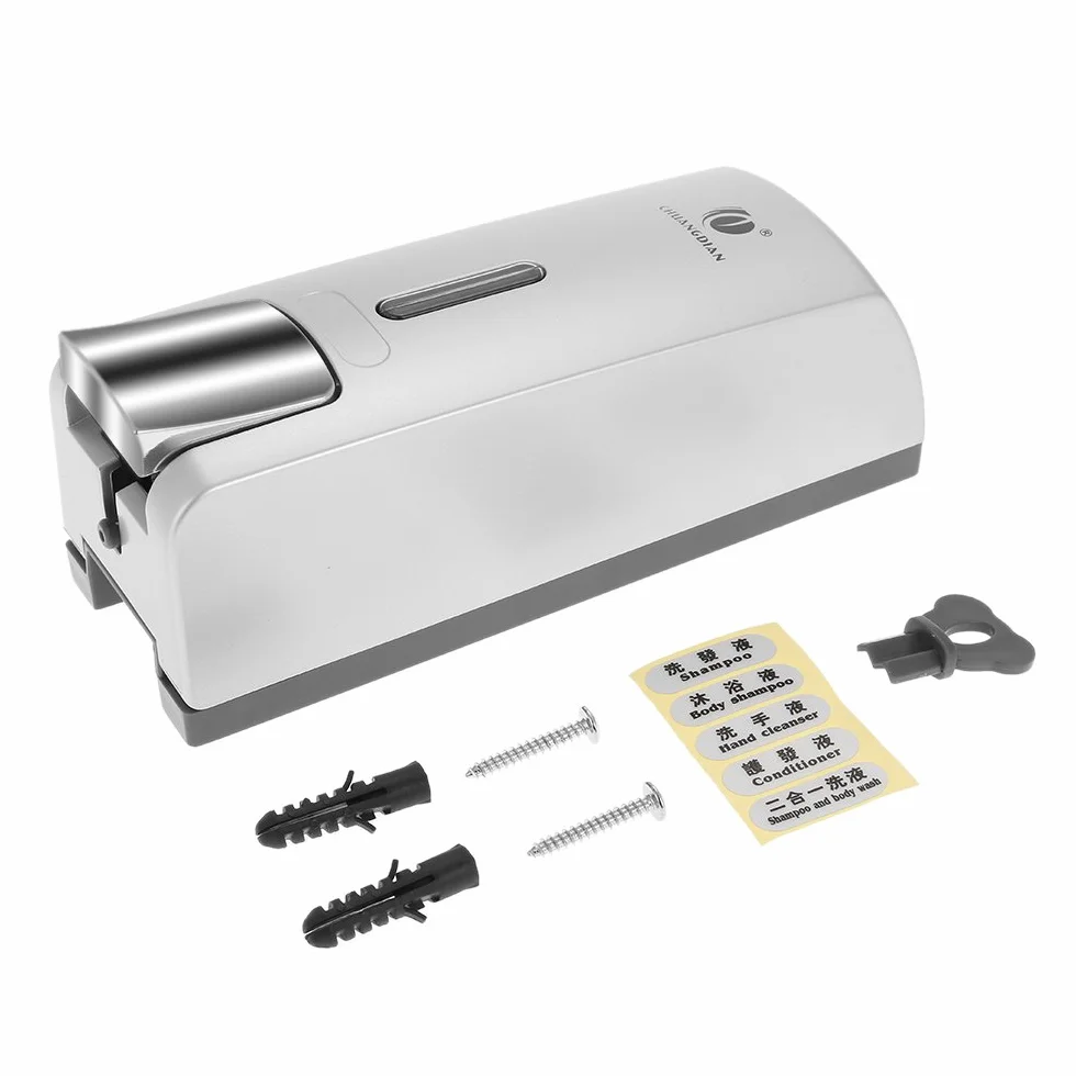 TFixol Dispensador de jabón manual 300 ml para montar en la pared baño champú líquido