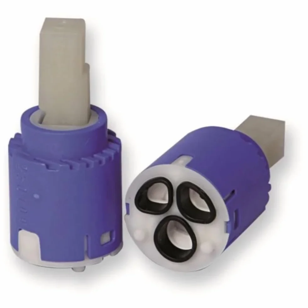 Schläfer 480039 | Cartucho de grifo mezclador de 25 mm, cartucho de repuesto de cerámica baja con 2 patas, para grifos mezcladores monomando de cocina, baño, ducha y bañera