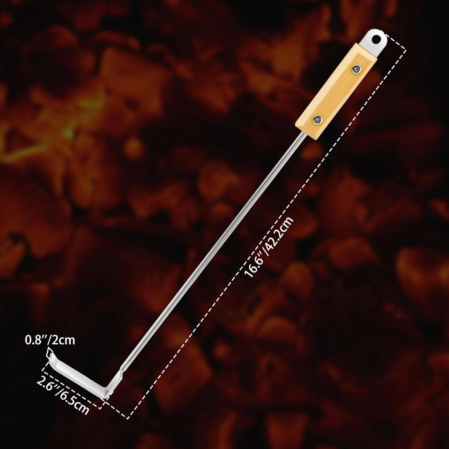 onlyfire Herramienta de Ceniza Se Adapta a Kamado/Ceramic Grill, para Big Green Egg, Kamado Joe, Pit Boss, Louisiana, Grill Dome, Vision Grills, Char-Griller, etc.