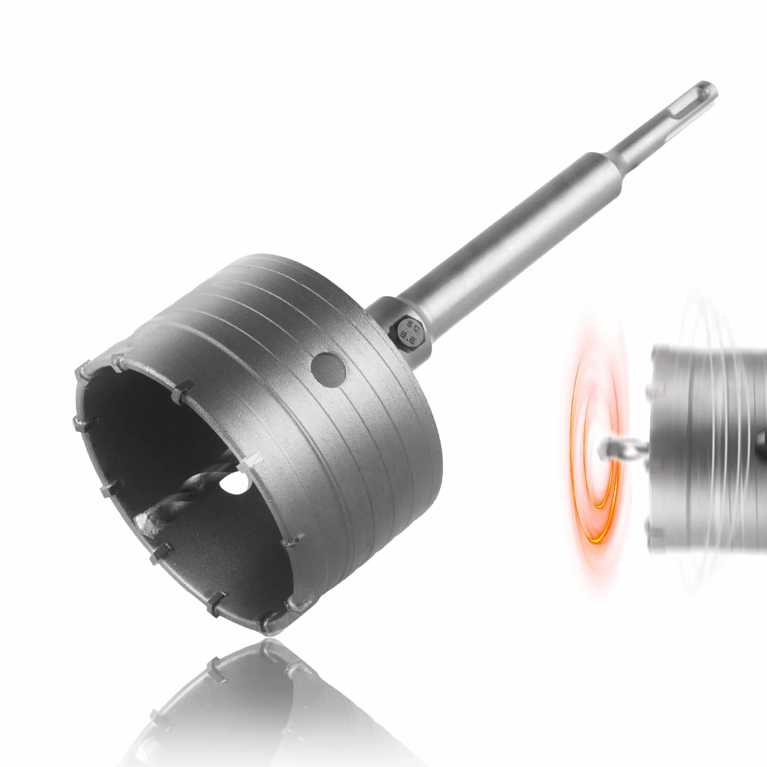 Sierra Corona Perforadora Hormigon 95mm en Ceco con Adaptador SDS Plus Broca para Cemento Ladrillo Piedra Pared