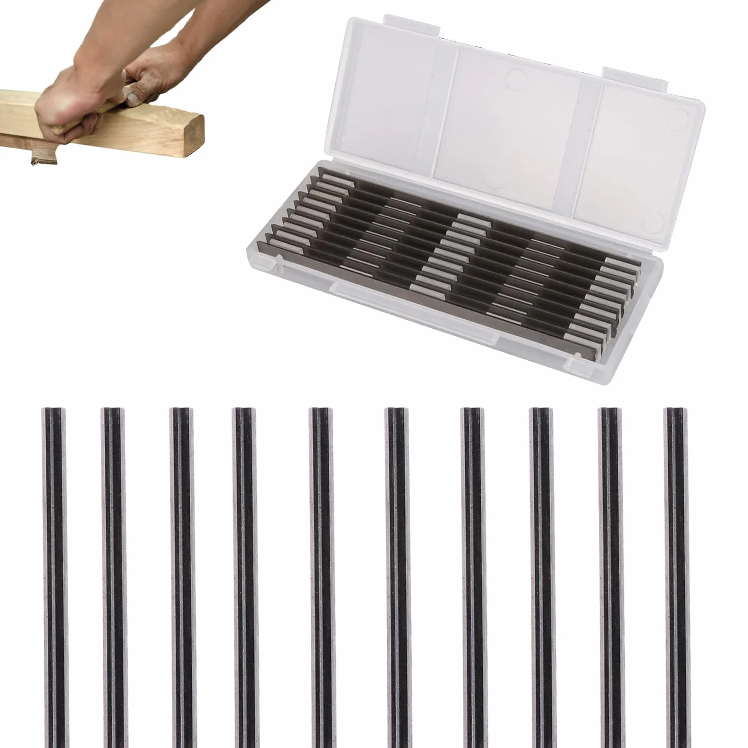 HSS Cuchillas Cepilladoras Reversibles 82mm 10 PCS Para Maquinaria De Carpintería