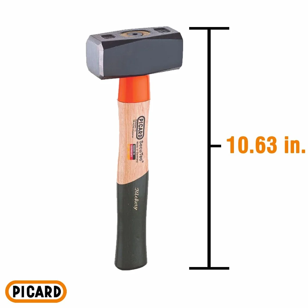 PICARD Martillo SecuTec® Nr. 43 HS 1.250 g | Martillo de seguridad profesional con sistema SecuTec® | Hammer y martelo de acero especial endurecido | Martillos para uso industrial y maceta