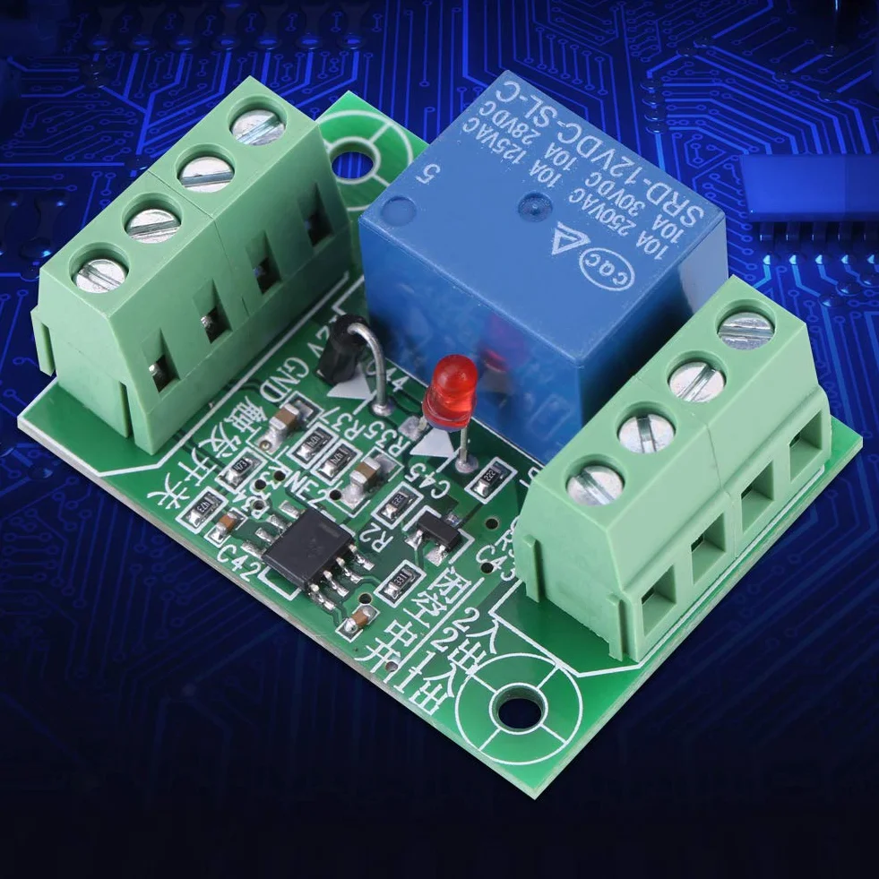 DEWIN Relé 12V, Módulo de Control de Relé de Interruptor de Disparo de Circuito Biestable de Canal único DC 12V