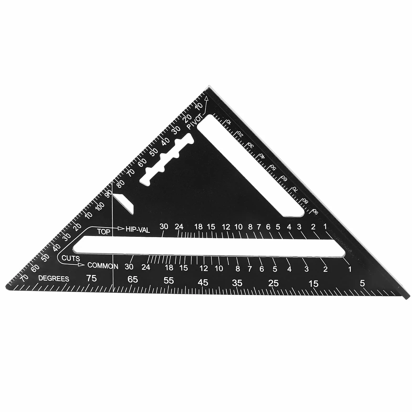 Regla Triangular de 7 Pulgadas, escuadra de Carpintero de Aluminio, 90 Grados y 45 Grados, Herramienta de medición portátil para carpintería.