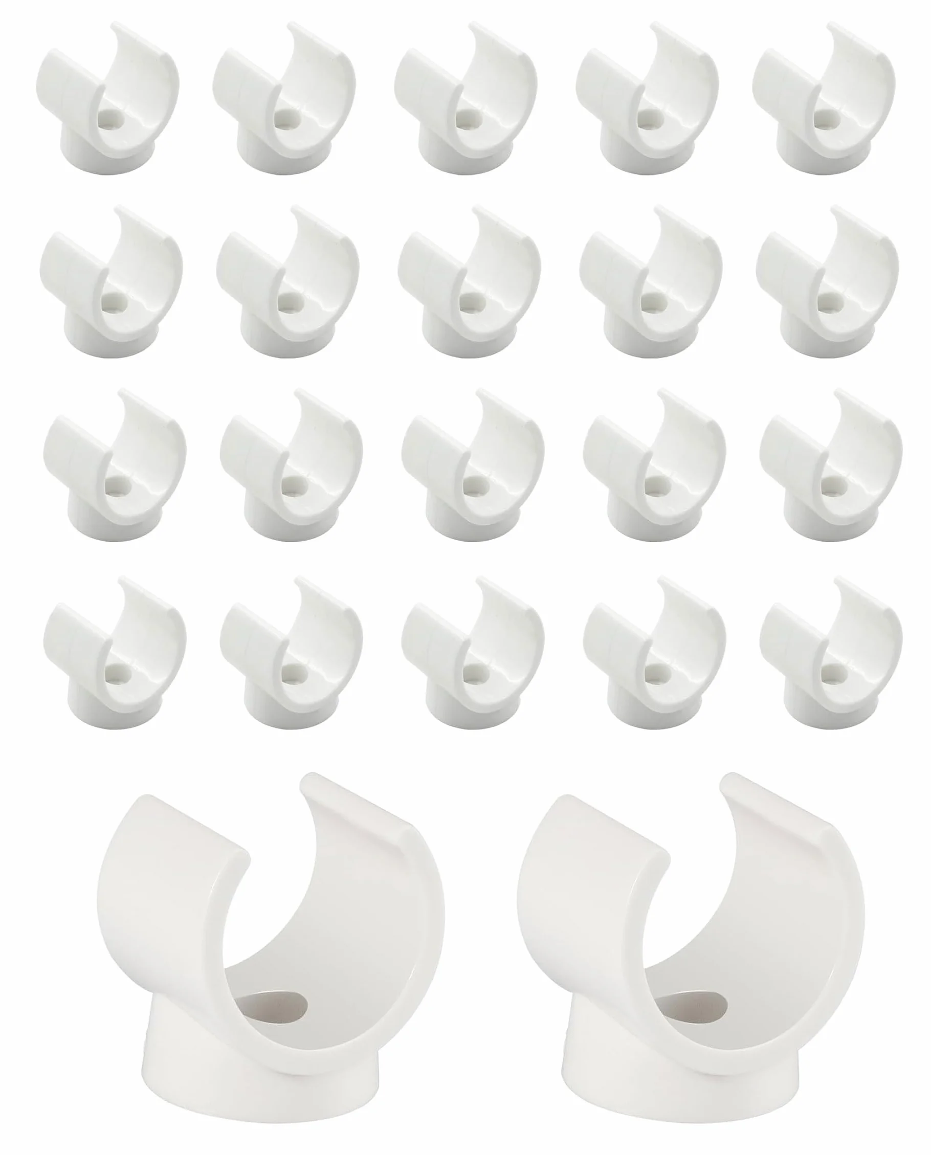 20 piezas Clips PEX de 1/2 pulgada para colgar tuberías – abrazaderas para tubos, soporte de tubería de 16 mm, ganchos en U, abrazaderas para tuberías de agua, clips de abrazadera de tubo