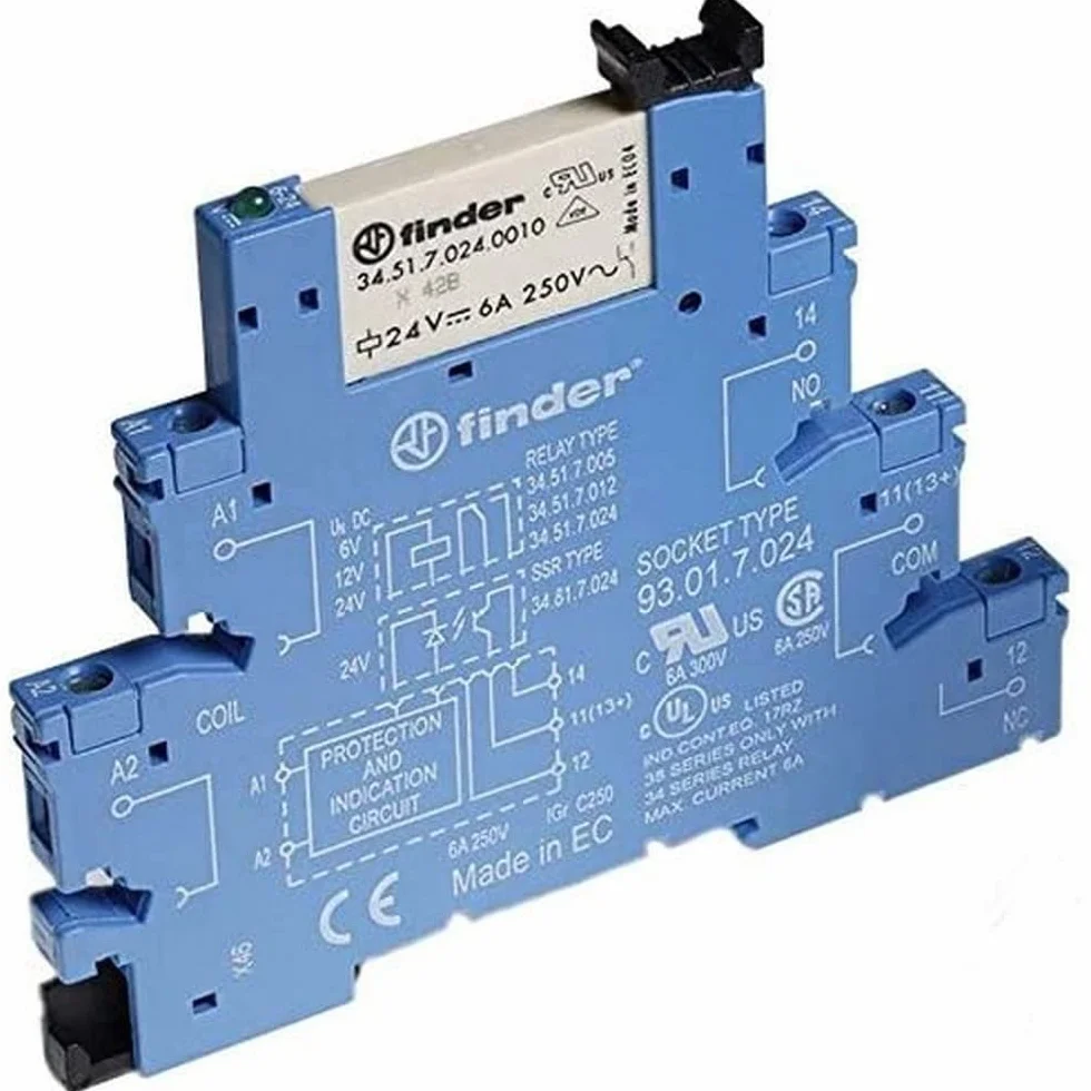 Finder serie 38 - Módulo rele borne tornillo conmutado 24vdc