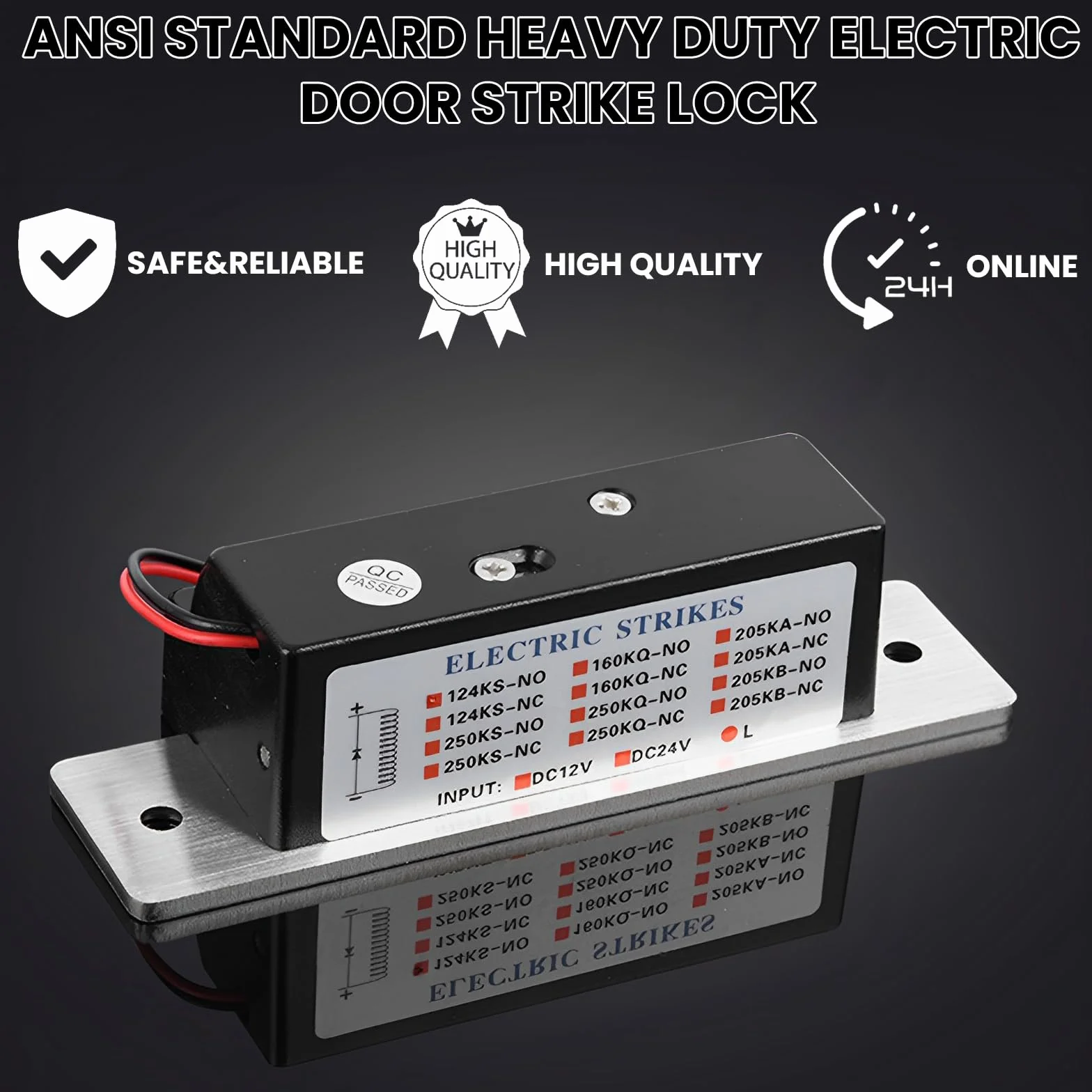 Cerradura eléctrica de puerta estándar ANSI mejorada 2025 para sistema de control de acceso de puerta, cerraduras cilíndricas/mecánicas, seguro de fallos/ajuste a prueba de fallos, voltaje de entrada