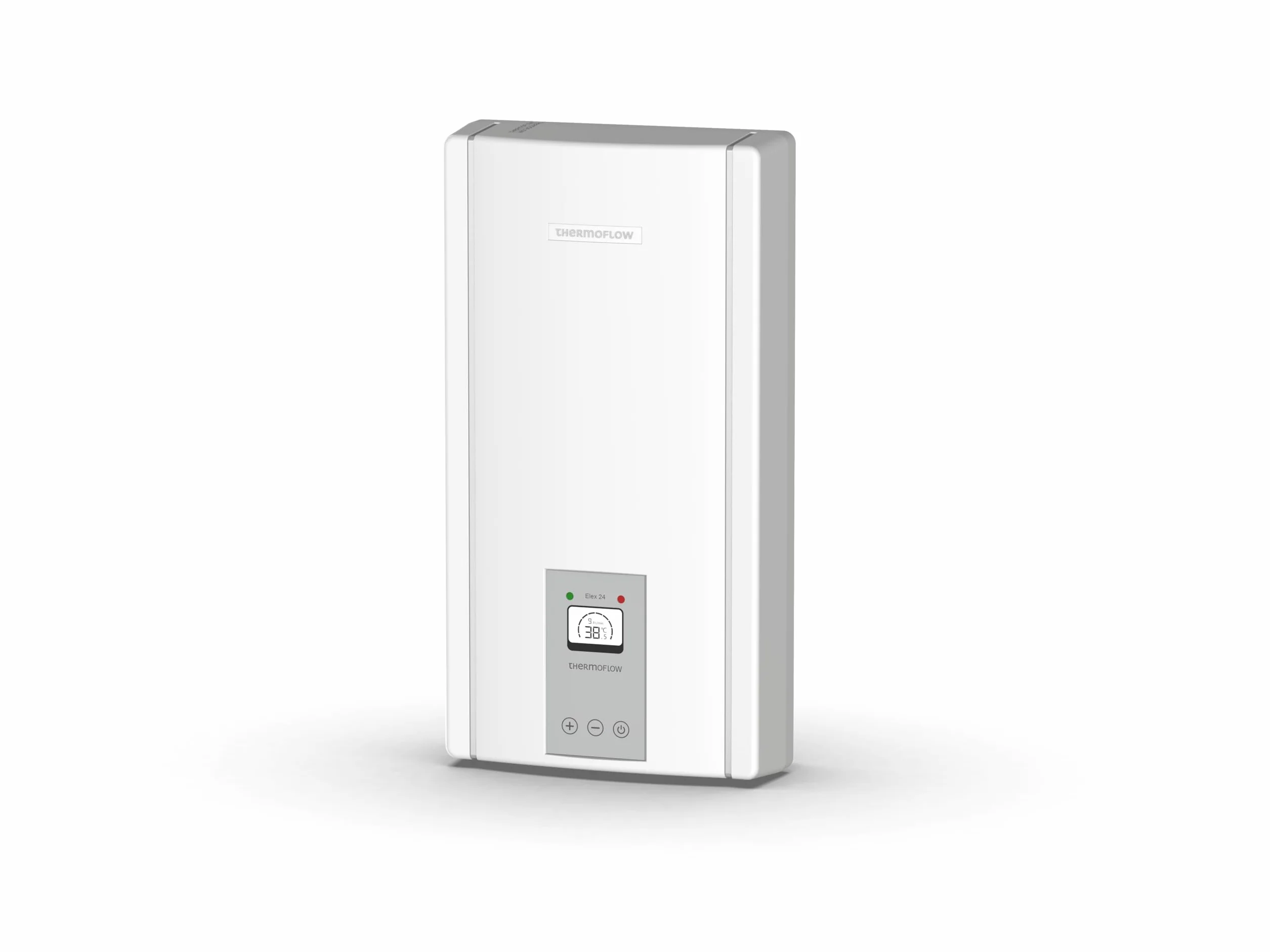 Thermoflow Elex 24 – Calentador de agua instantáneo resistente a la presión / 24 kW / 400 V/calentador de agua hasta 55 °C/conexión G 1/2» / 13 L/min/ideal para lavabo, baño o cocina / ELEX24.