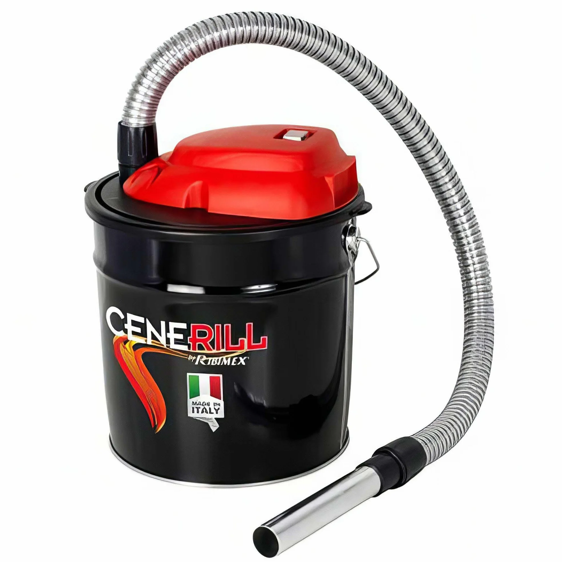Ribimex, Asa de transporte, PRCEN001, Cenerill Aspiradoras de cenizas 1000 W, 18 L con doble filtro y lanza plana