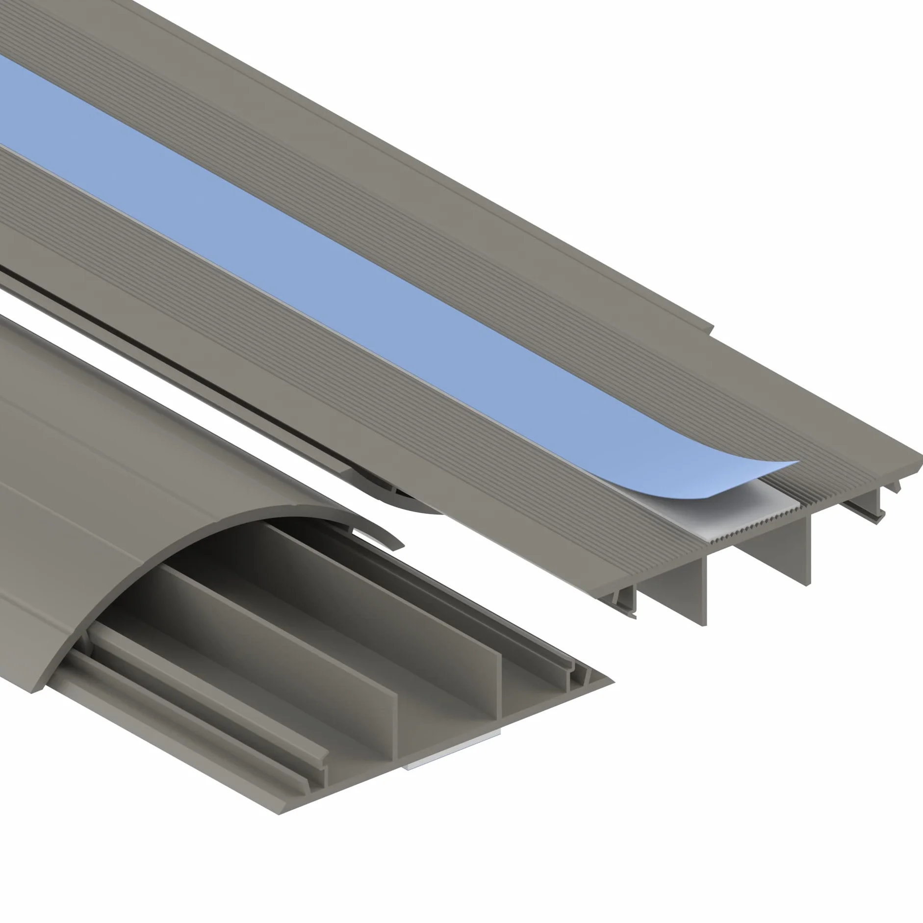 Habengut CC10020 - Organizador de Cables de Suelo (PVC, Puente semicircular, hasta 3 Cables, Ancho de 7,5 cm, Longitud de 1 m)