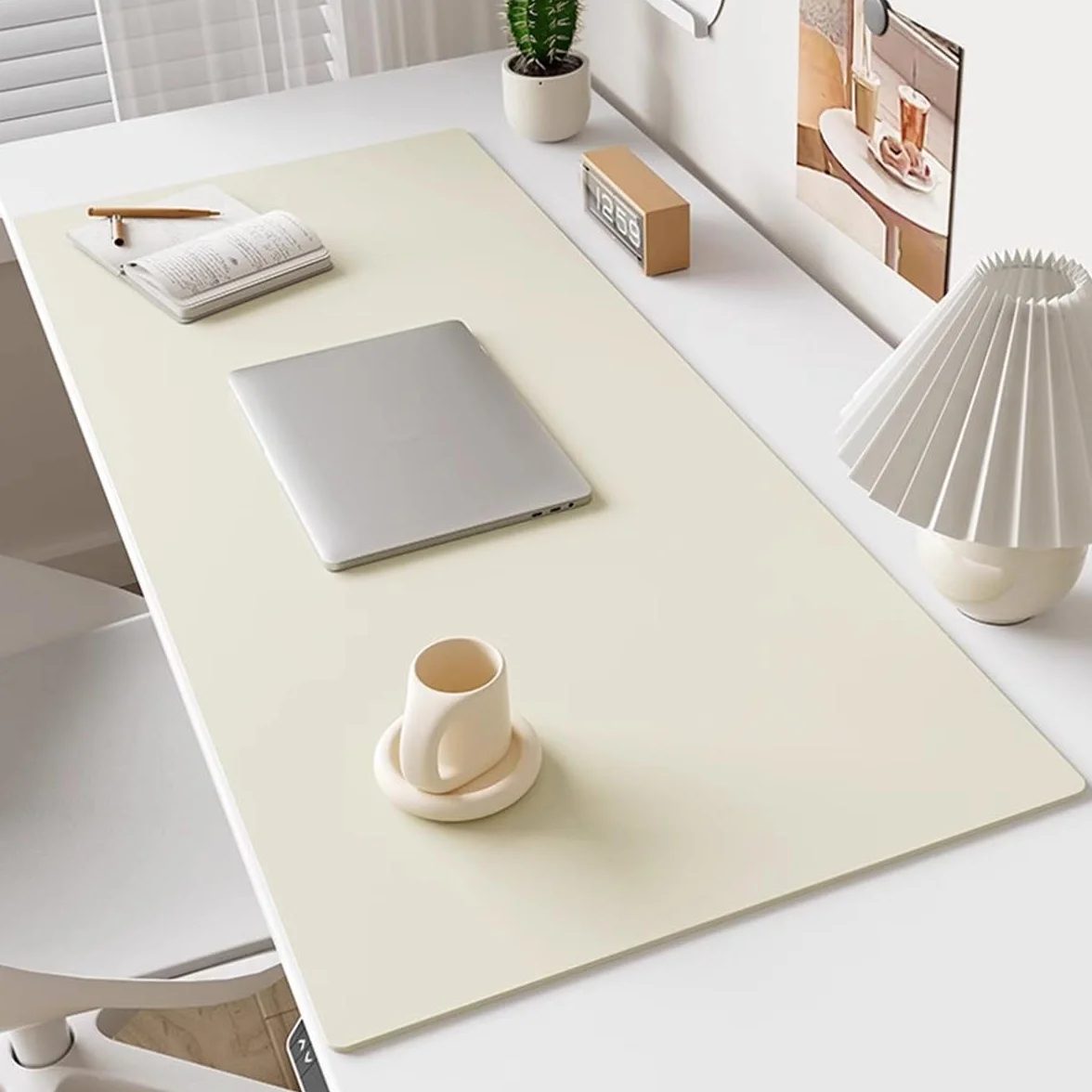 Alfombrilla de escritorio, protector de mesa de piel sintética PU, alfombrilla antideslizante para computadora de oficina, almohadillas de ratón impermeables grandes para juegos para trabajo, hogar