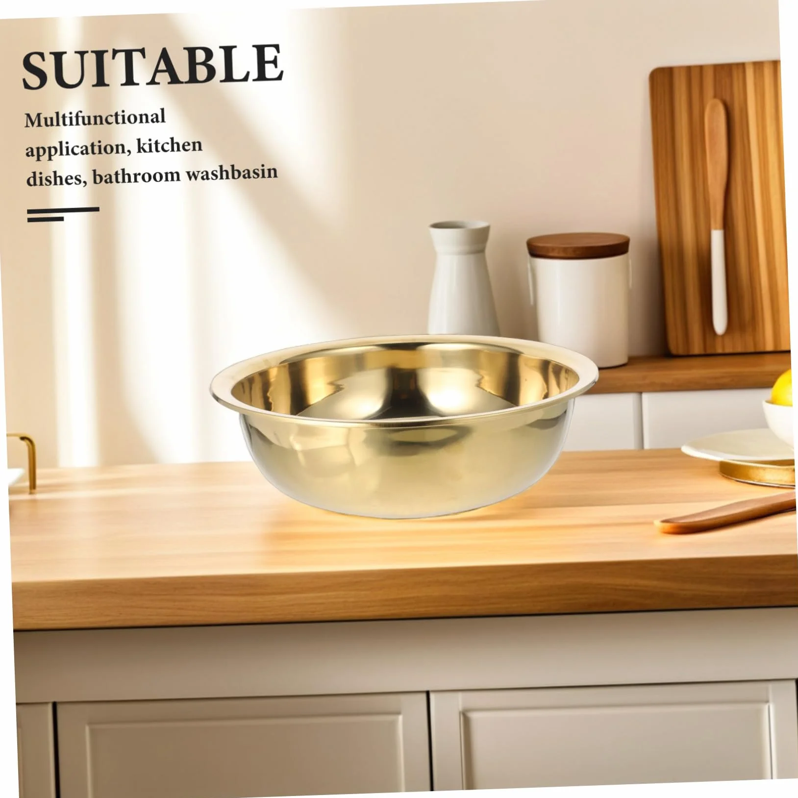Lavabo Multifunción de Acero Inoxidable Tamaño Mediano Acabado Pulido Resistente Deformación para Lavar Verduras Remojar Pies Cocina y Baño