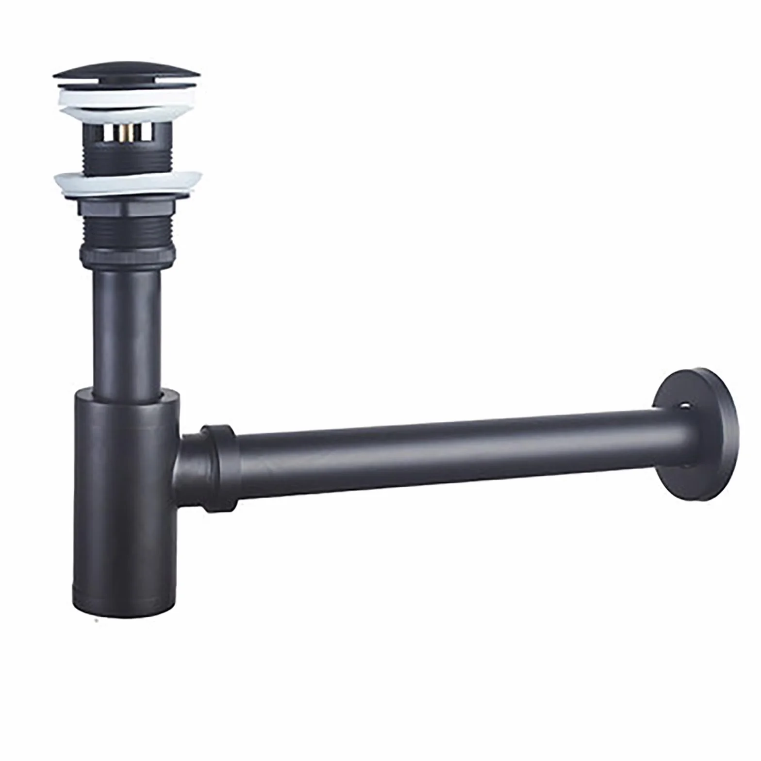 Sifon Lavabo con Válvula Click Clack Lavabo y Rebosadero con Abertura de Limpieza,Regulable en Altura,Anti-Odores Sifon Lavabo para Fregaderos de Cocina y Baño