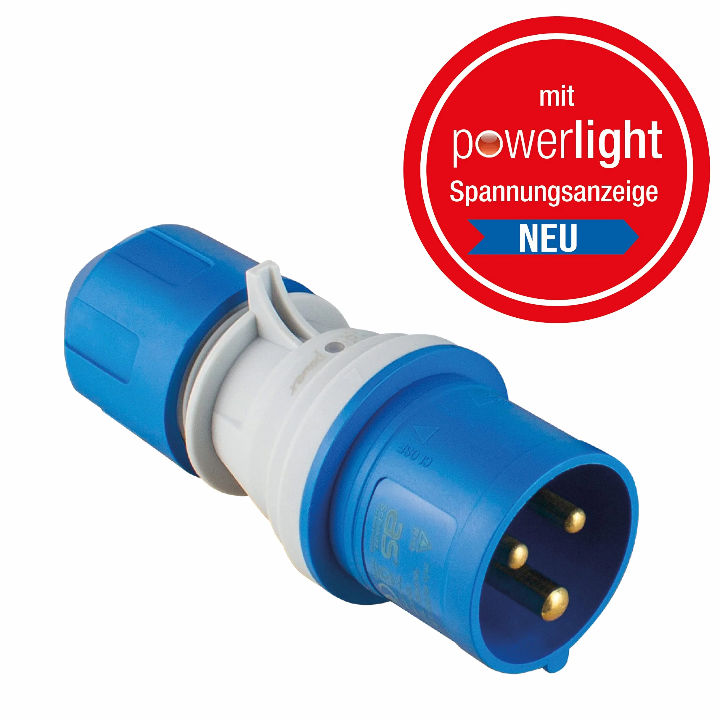 as - Schwabe - Cable de extensión para exteriores 1.5 m con nuevo indicador de tensión, enchufe y toma de corriente CEE, 3 polos, 230 V /16 A, protección contra agua en exteriores IP44, negro