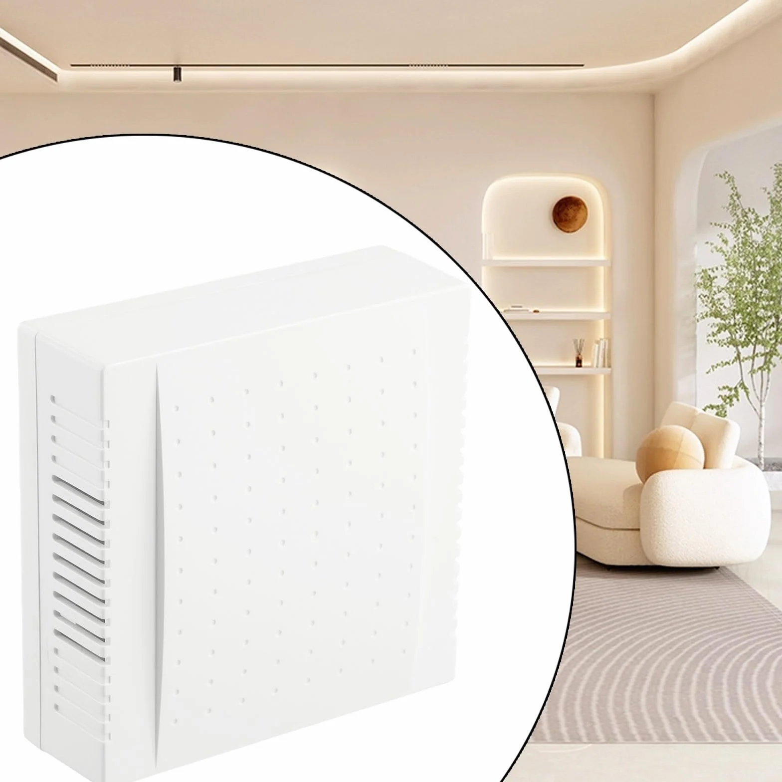 Yhenlovtt Don Timbre para puerta con cable 108x108x36 mm ABS blanco 220 V