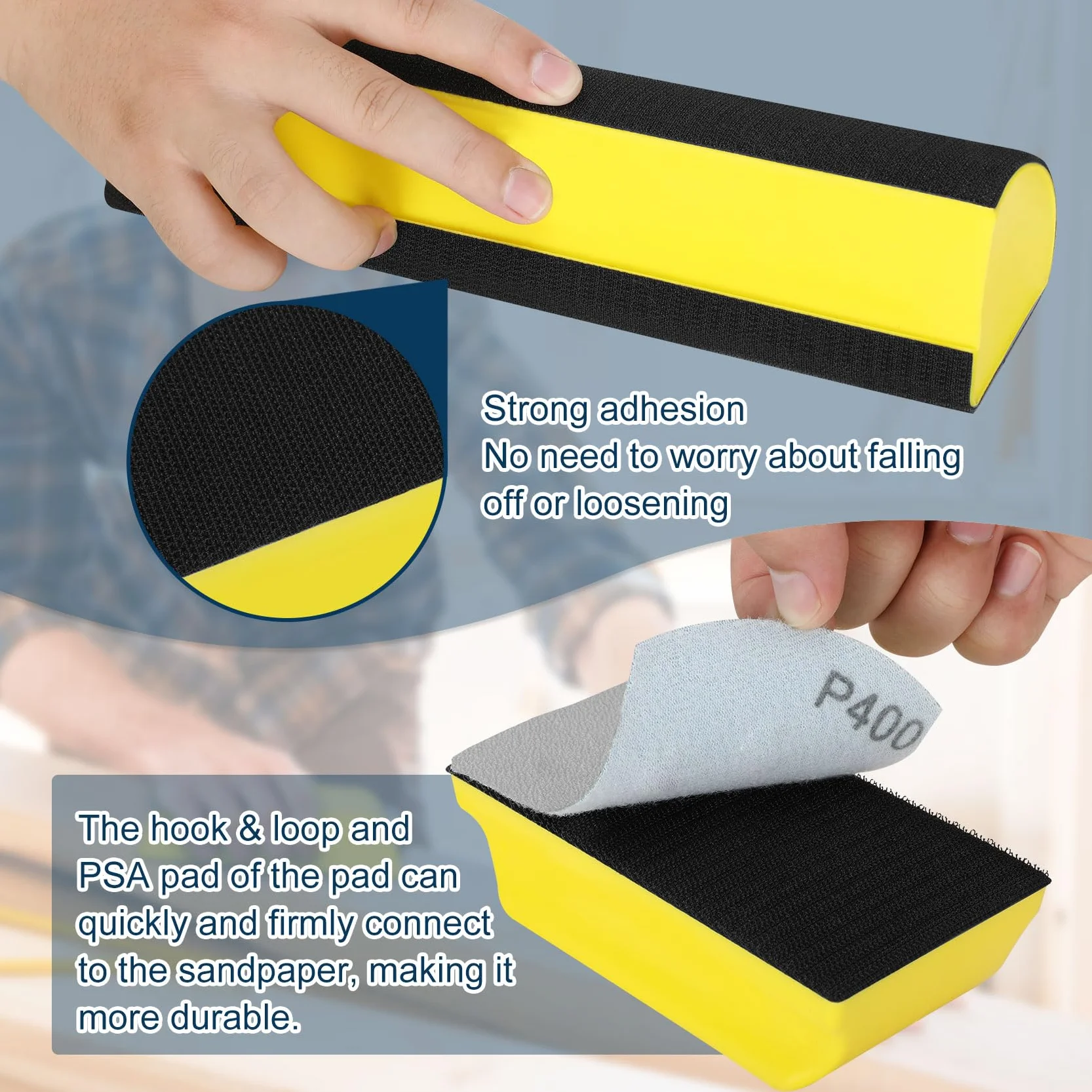 Bloques de lijado para carrocería automática, bloque de lijado de carrocería automática, juego de 7 bloques de lijado a mano, bloques de lijado automático que sustituye al bloque de lijado, apto para