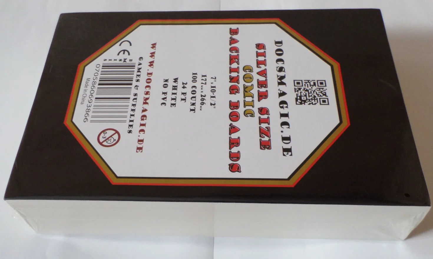docsmagic.de 100 Sliver Size Comic Book Backing Boards 7" x10-1/2-24pt White - Tapas Traseras - Blanco