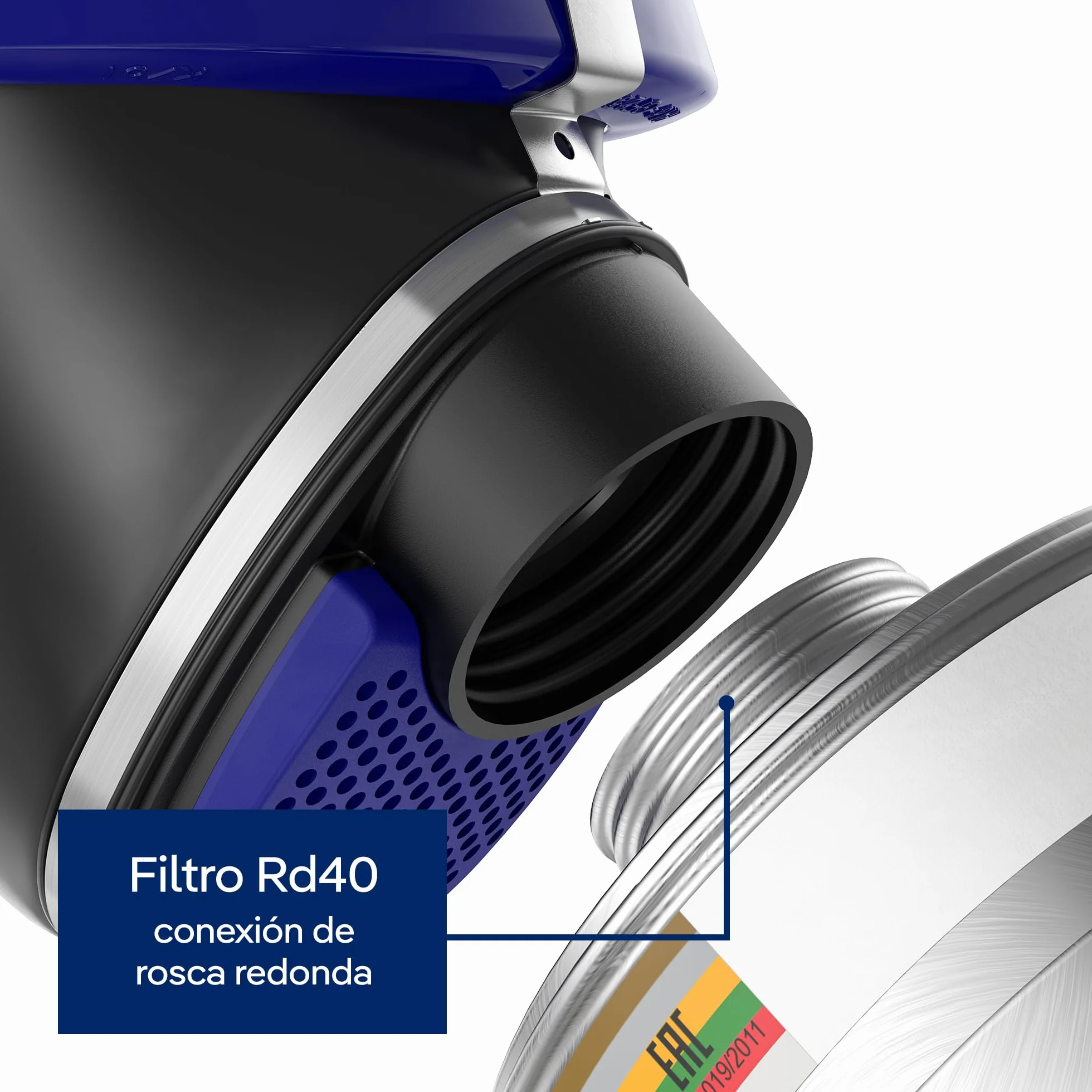 Dräger X-plore Rd40 filtro combinado A2 P3 R D Nuclear | Para gases, vapores, partículas y yodo radiactivo | 1 ud. | Filtro de repuesto para la máscara de protección