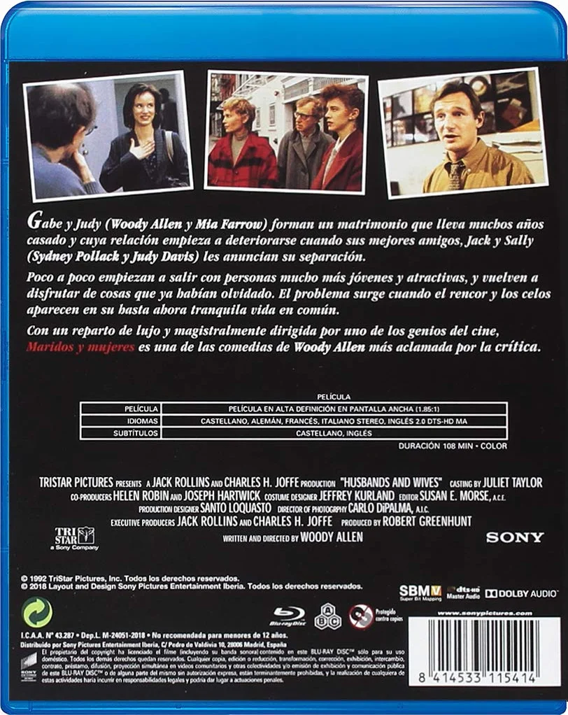 Maridos Y Mujeres Blu-ray