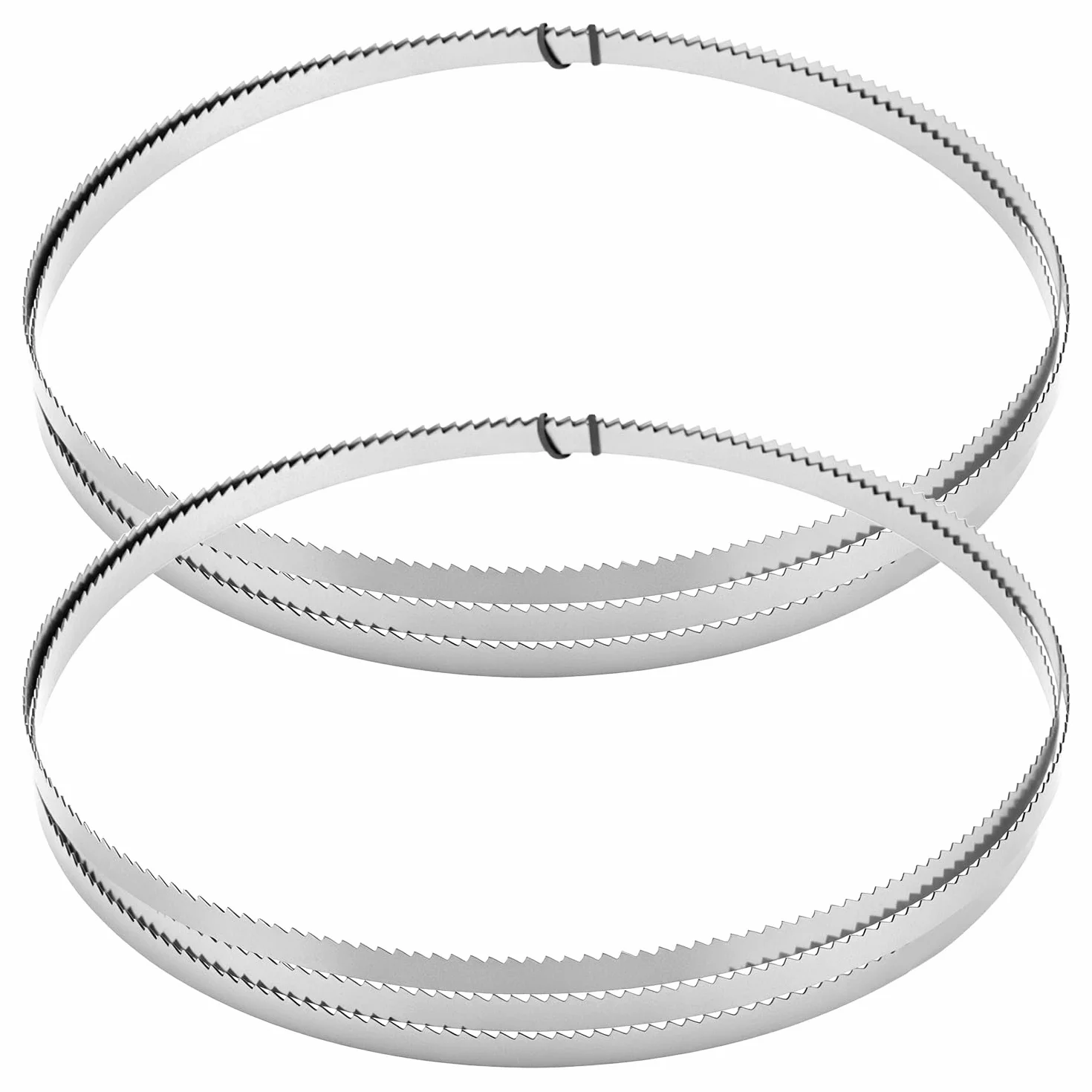 QWORK® Juego de 4 hojas de sierra de cinta - 1400 x 6.35 x 0.35 mm, acero de aleación SK5, 10 dientes por pulgada, para sierra de cinta de 8"