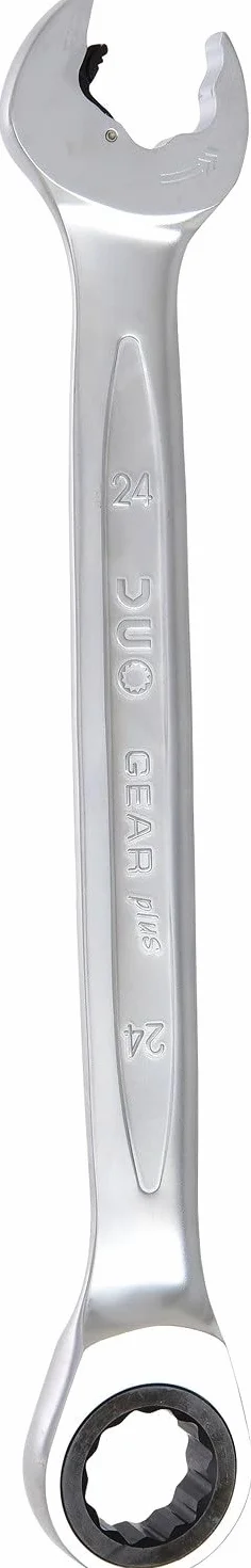 KS Tools 503.5924 Llave combinada de carraca DUO GEARplus con función de carraca en la llave fija 24mm, conmutable
