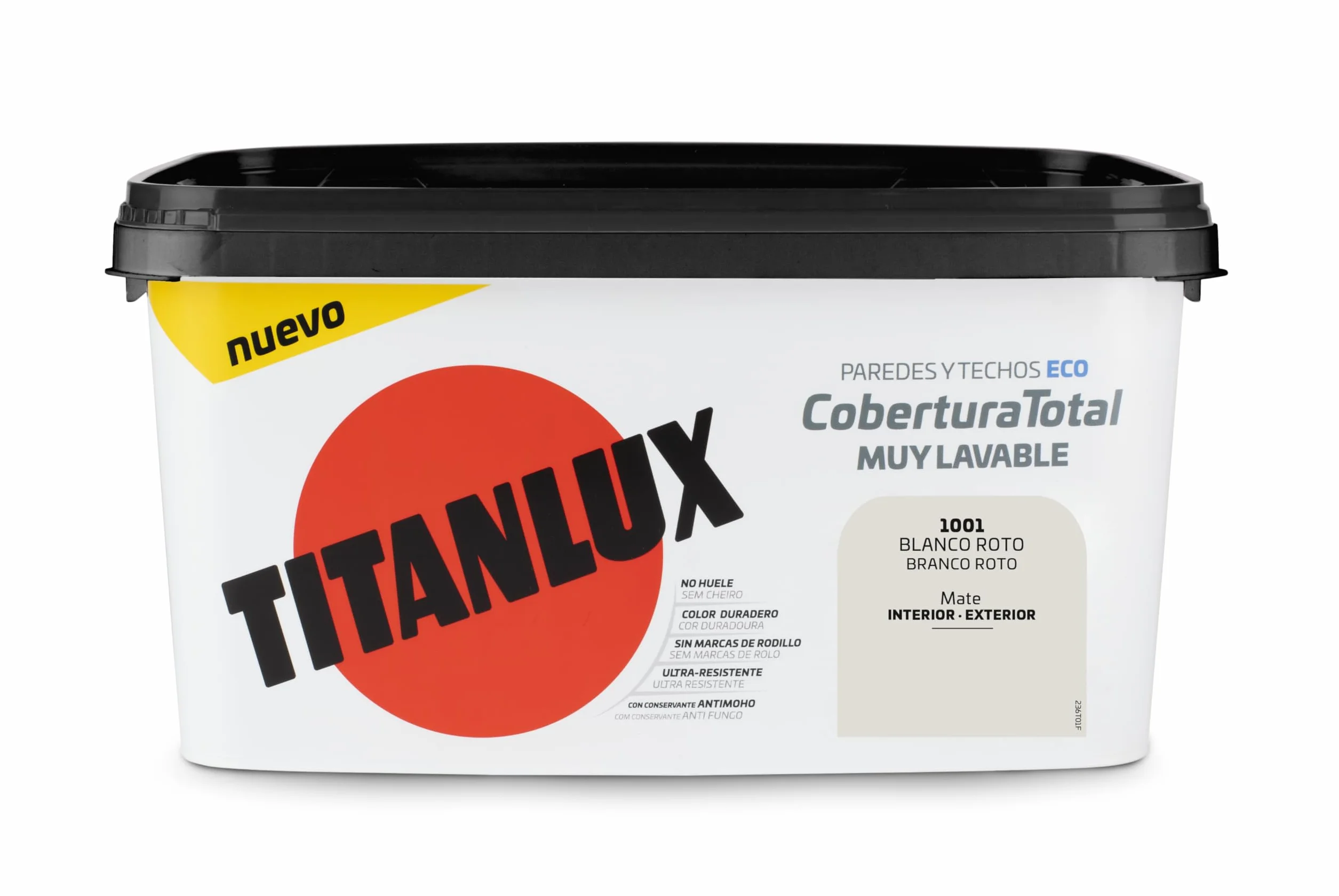 Titanlux Cobertura Total pintura para paredes Blanco Roto 4L