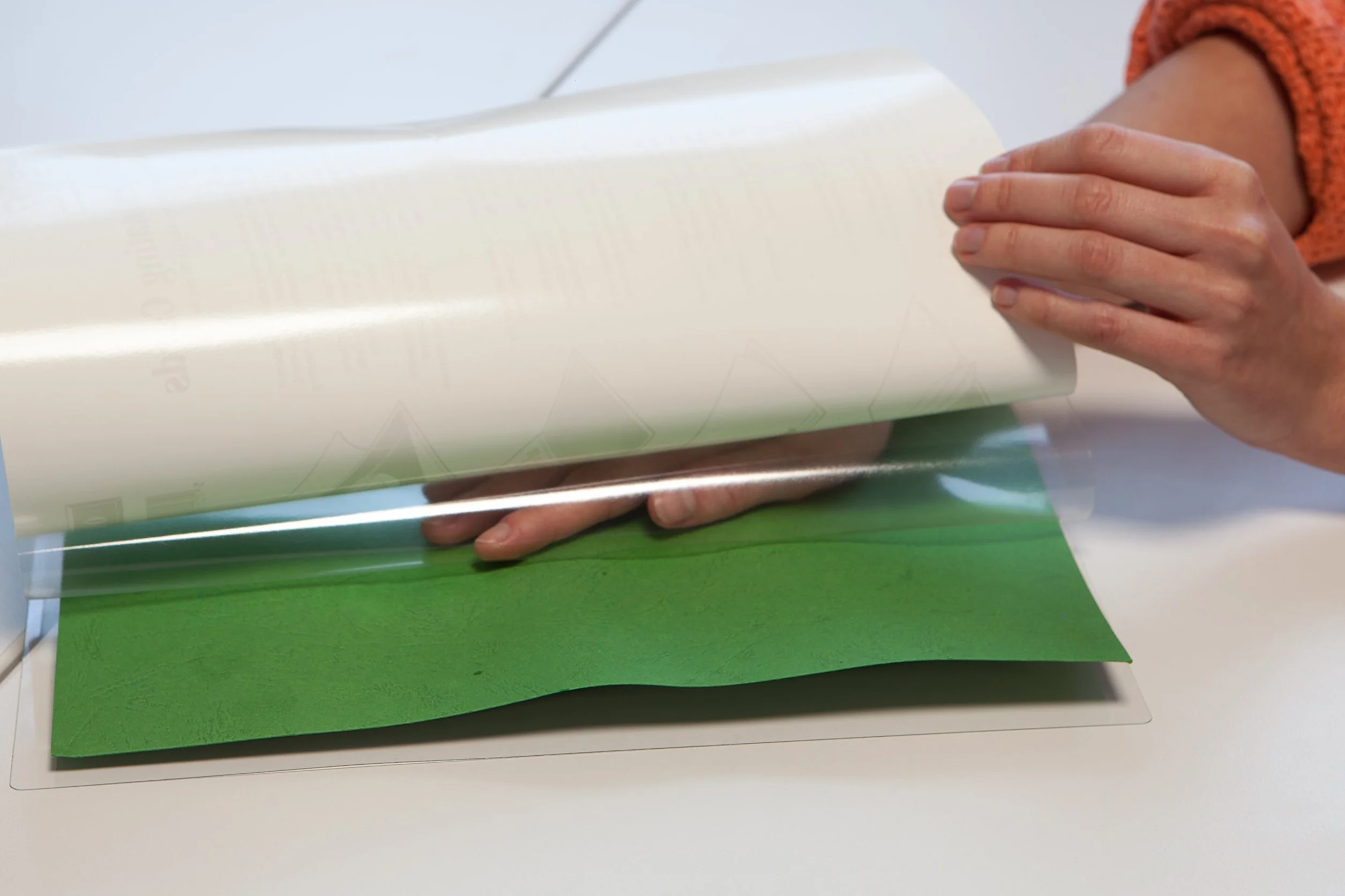 Bolsa de 10 fundas de Plastificación en frío A4 Transparentes para Laminar sin máquina