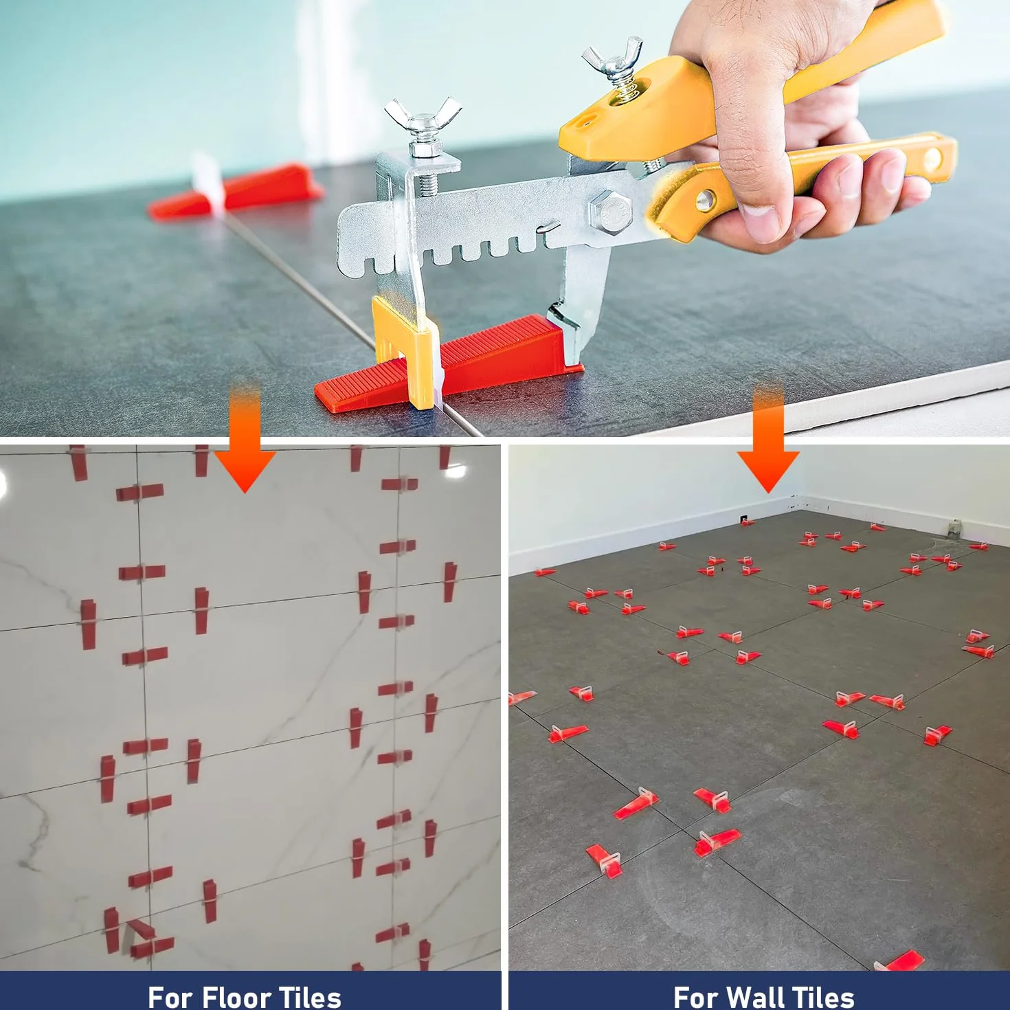 Sistema de Nivelación de Azulejos, 1000 Unidades, Lengüetas de Tracción de 3 Mm, Sistema de Nivelación de Azulejos, Kit de Costura para Azulejos de Cerámica