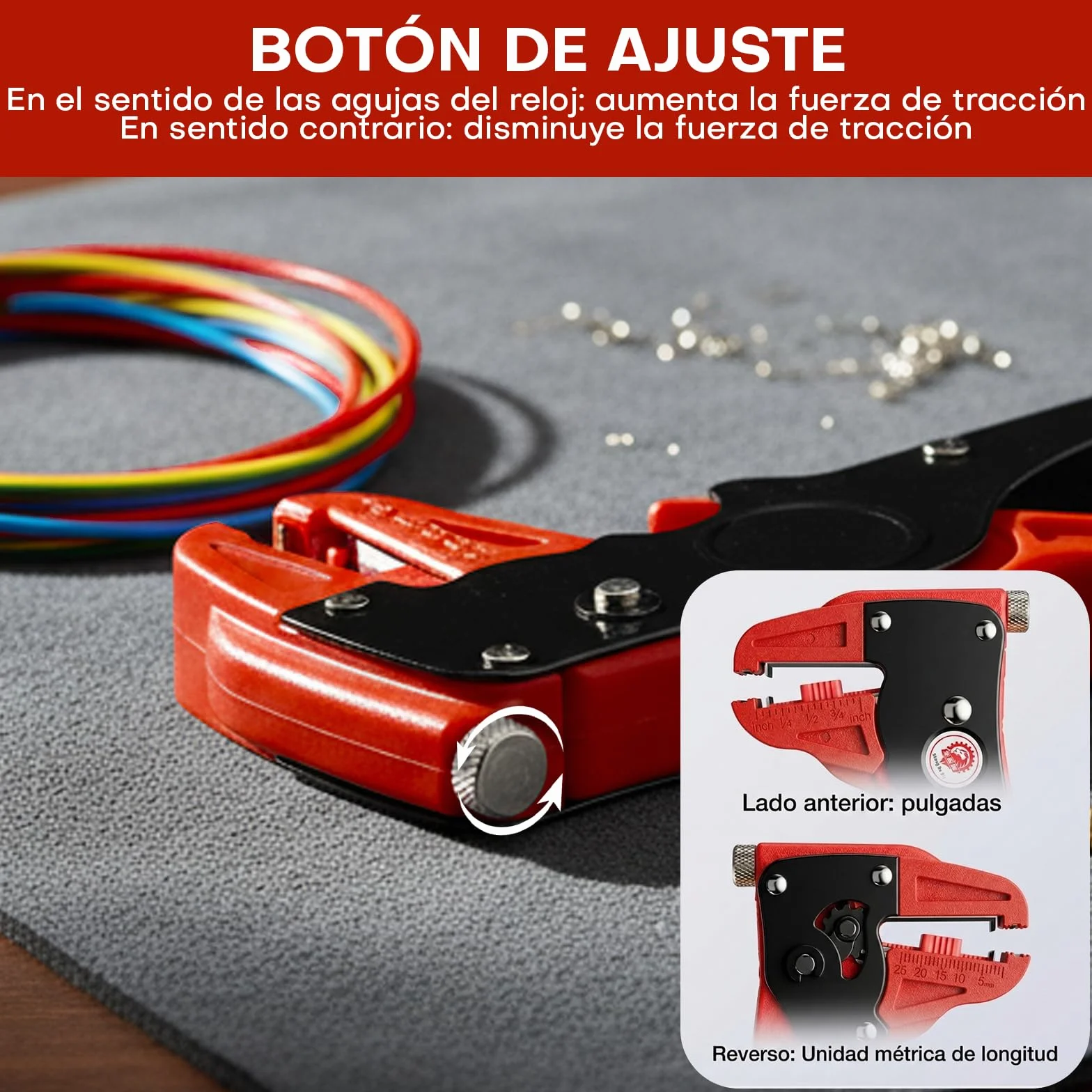 Samos® Pelacables Automático Profesional 0,2–6mm², Pelador de Cables Eléctricos Multifunción 2 en 1, Wire Stripper Preciso para Electricista, Herramienta Corte y Pelado Cable