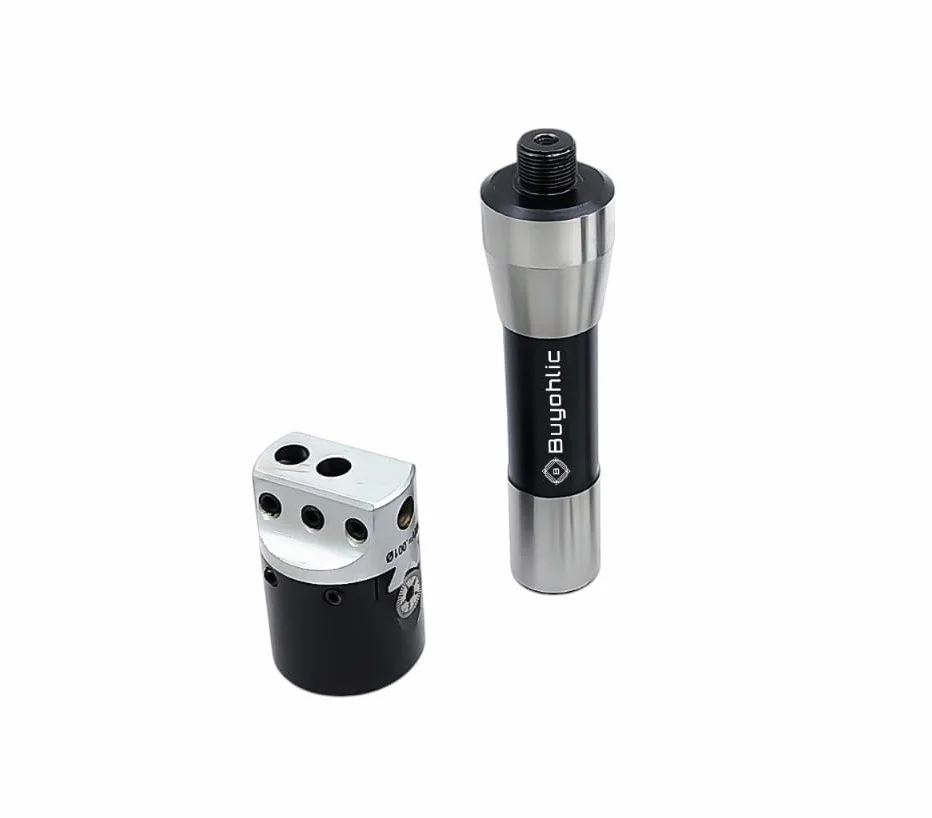 Buyohlic Cabezales de mandrinar de 1.5 pulgadas de diámetro con vástagos y herramientas de corte (cabeza con vástago R8)