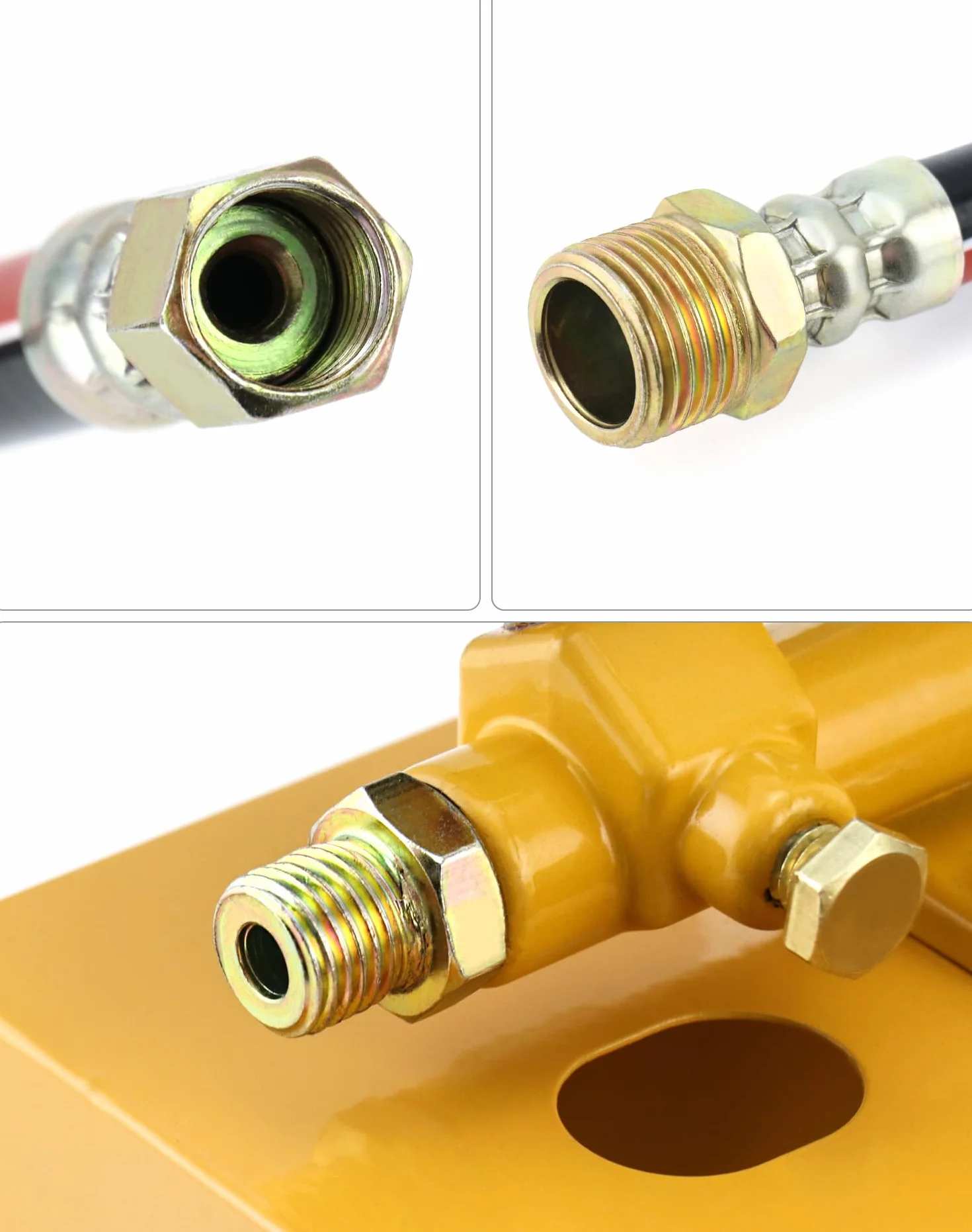 Bomba de presión manual 25bar QWORK para prueba de tuberías