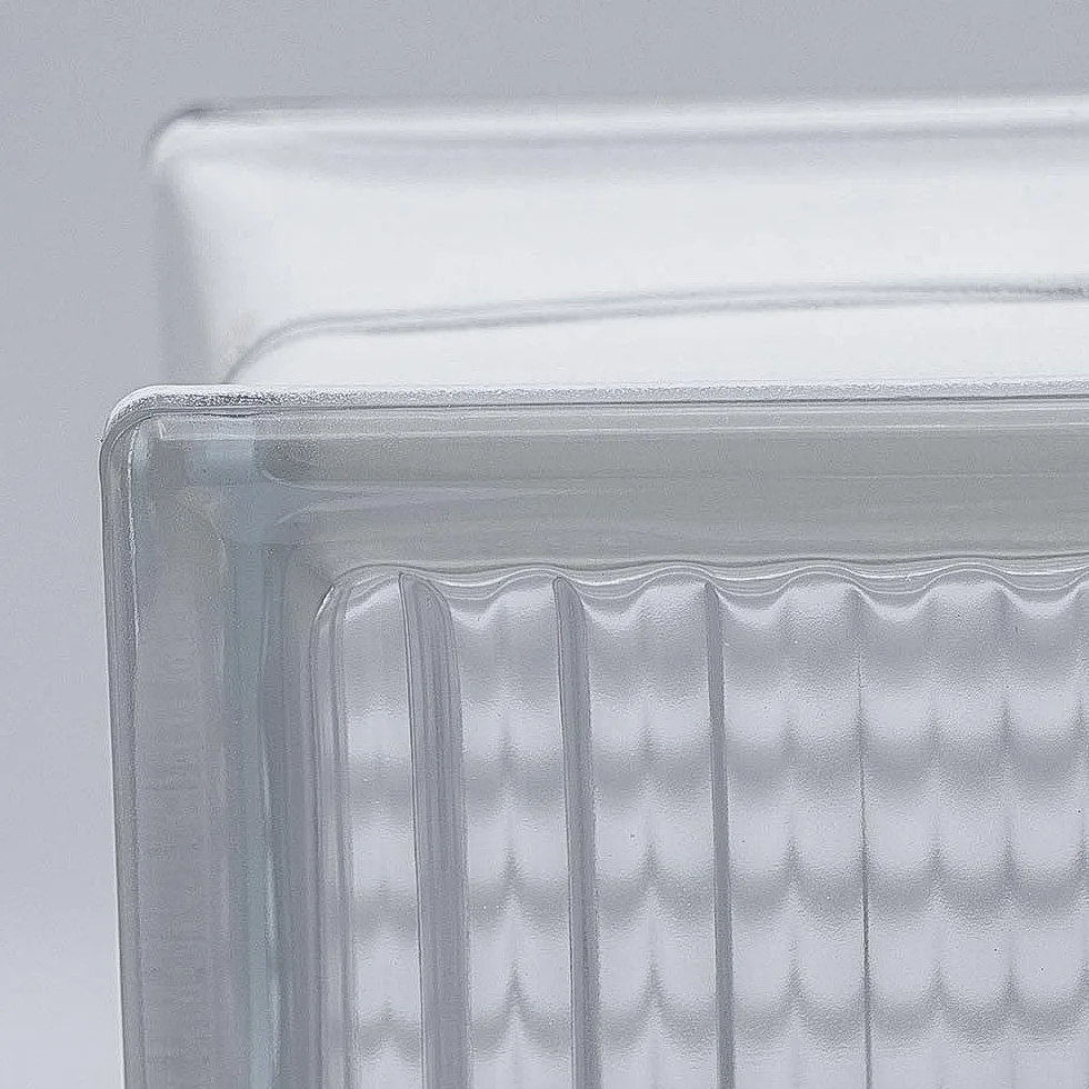 Bloque básico de cristal cruzado transparente, 19 x 19 x 10 cm, 6 unidades