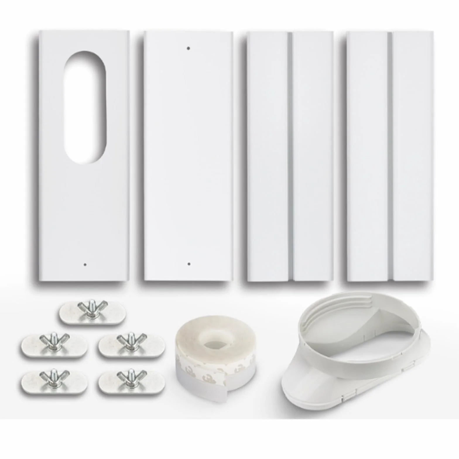 Kit de Ventilación de Ventana para Aire Acondicionado,sello de ventana para aire acondicionado,Portátil de Primera Calidad Optimizado para Paneles de PVC Deflectores de Viento Móviles