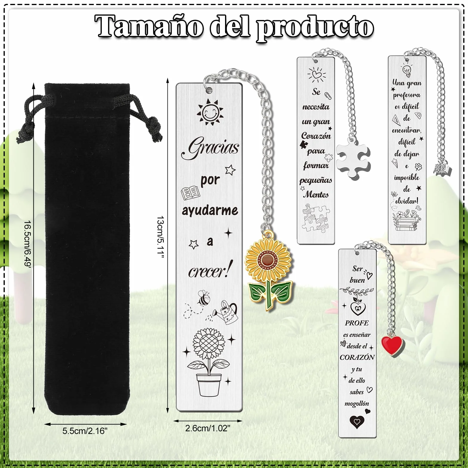 Marcapáginas Gracias Profe Regalo Profesora Infantil Primaria Detalle Fin de Curso
