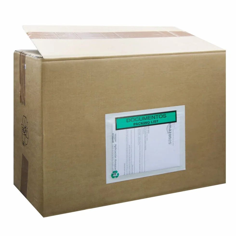 Bolsas Portadocumentos de Papel Transparente para Enviar Paquetes con Autocierre Adhesivo Fácil y Resistente. Bolsas para Embalaje de Correo y Envíos Seguros (100 UDS, 175x135)
