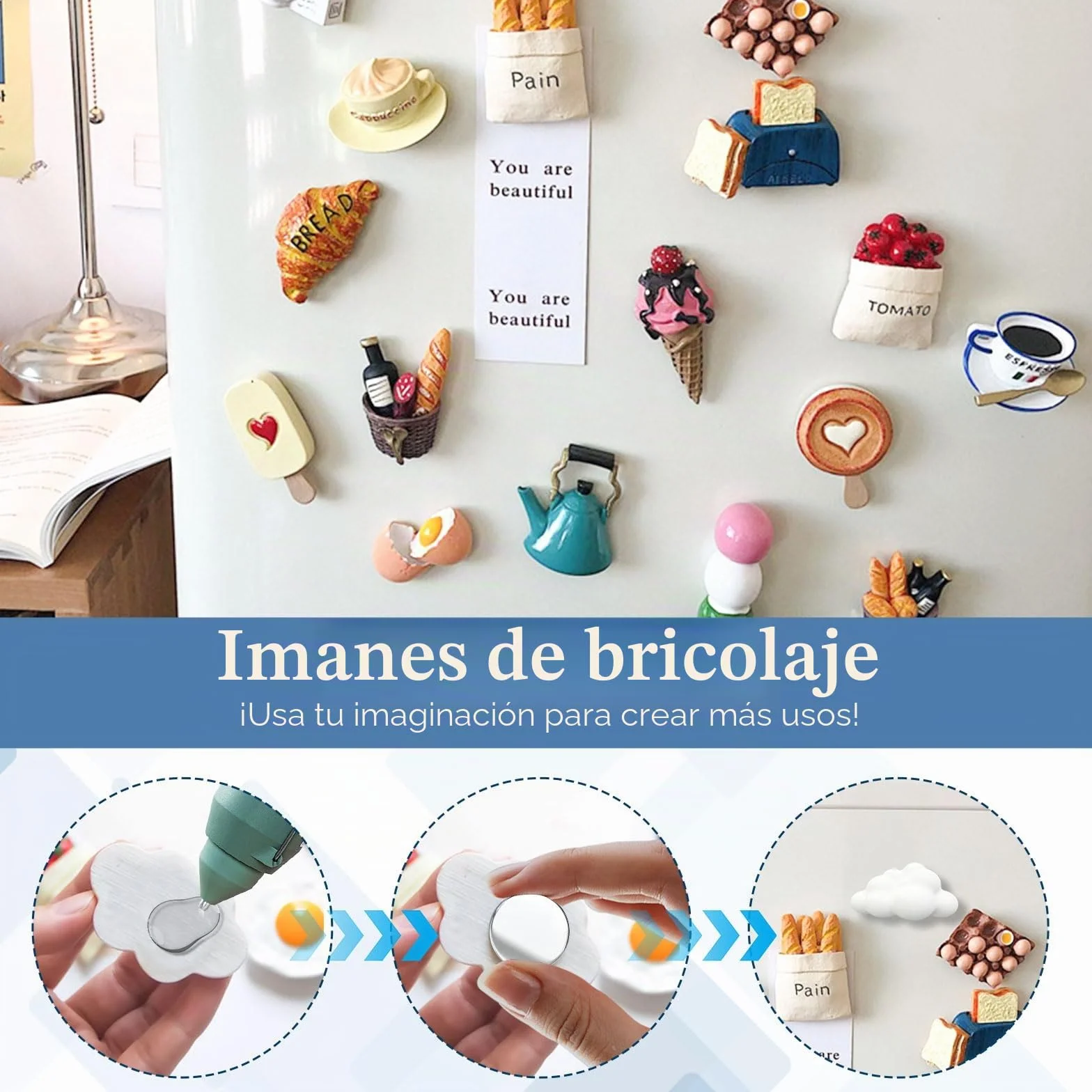 Imanes Fuertes 100 uds 5x2 mm para Frigorífico Pizarra Magnética Manualidades